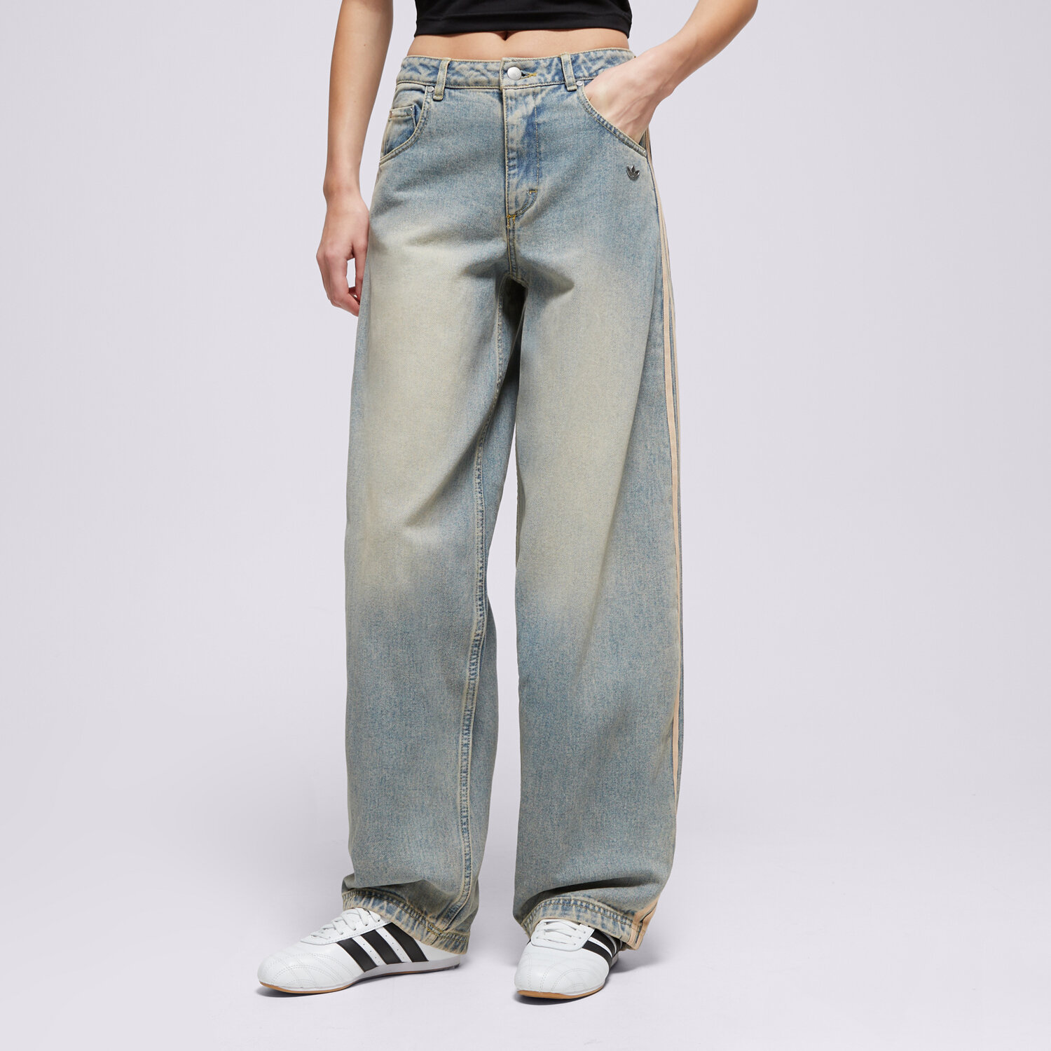 Femei pantaloni ADIDAS PANTALONI  P ESS DENIM PNT JY2868 Albastru