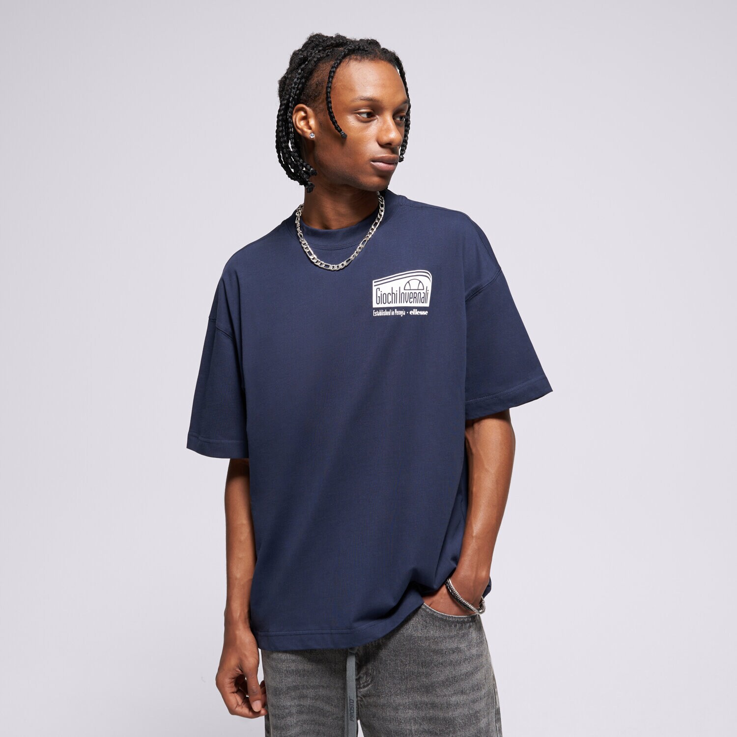 Bărbați tricou ELLESSE TRICOU SUAVEN TEE NAVY SHB23153429 Bleumarin