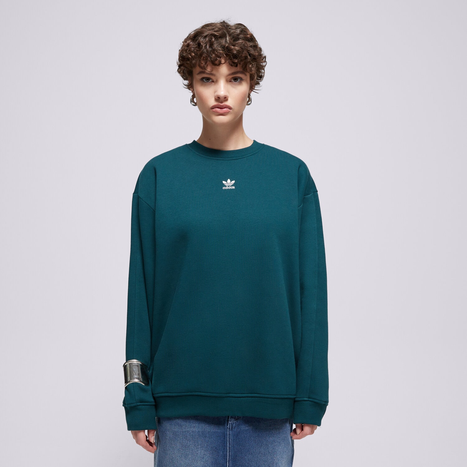 Femei bluză ADIDAS BLUZĂ ESS CREW FL OS JX2829 Verde