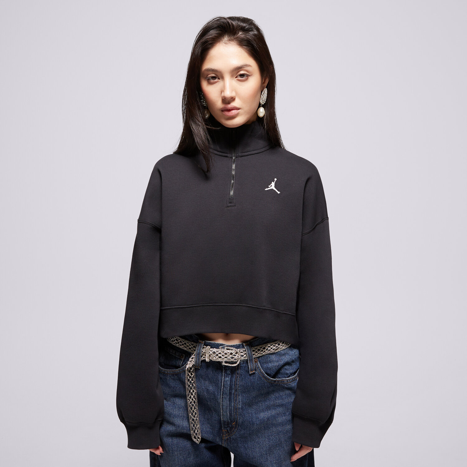 Femei bluză JORDAN BLUZĂ W J BRK FLC QZ TOP IH2391-010 Negru