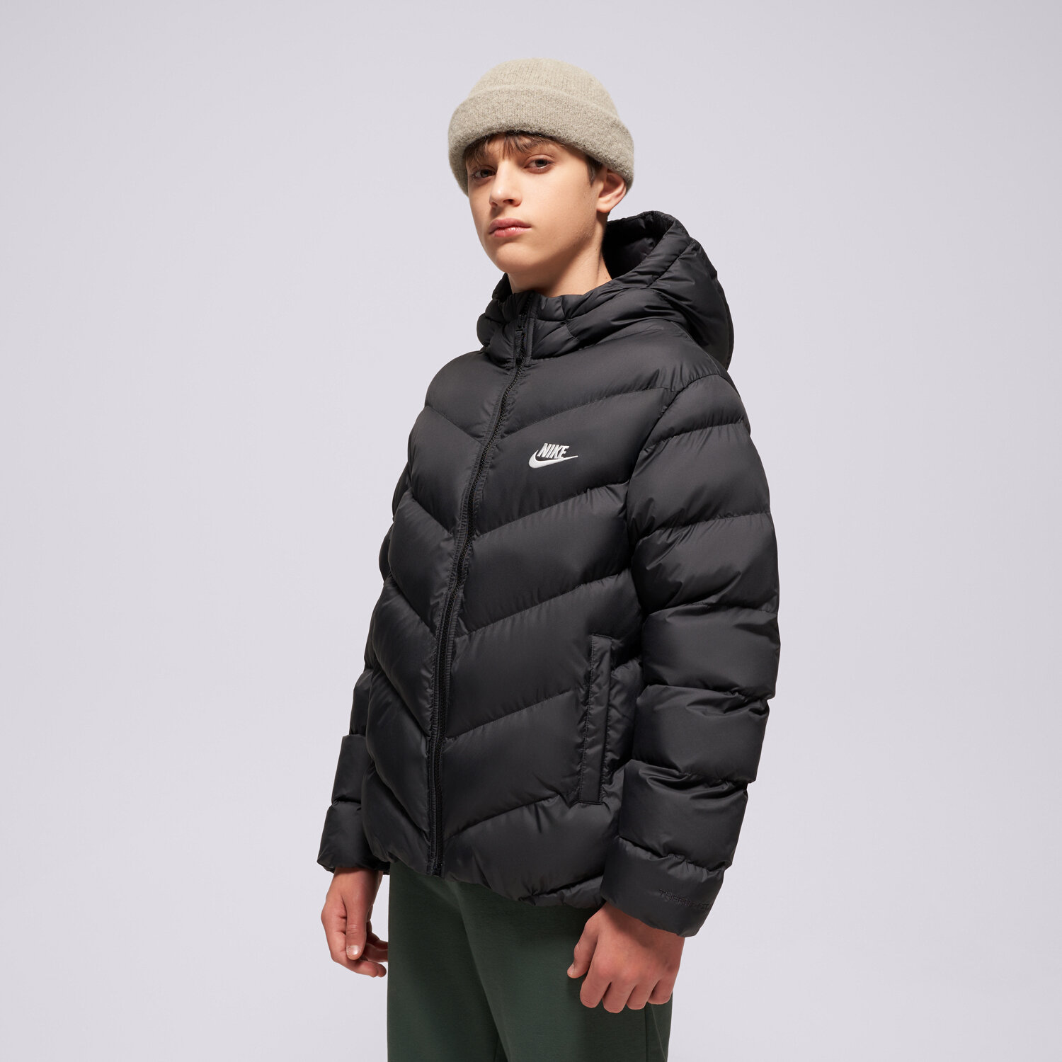 Jachetă de sezon pentru copii (primăvară/toamnă) NIKE JACHETĂ CU PUF K NSW TF ADP PUFFER BOY HQ4976-010 Negru