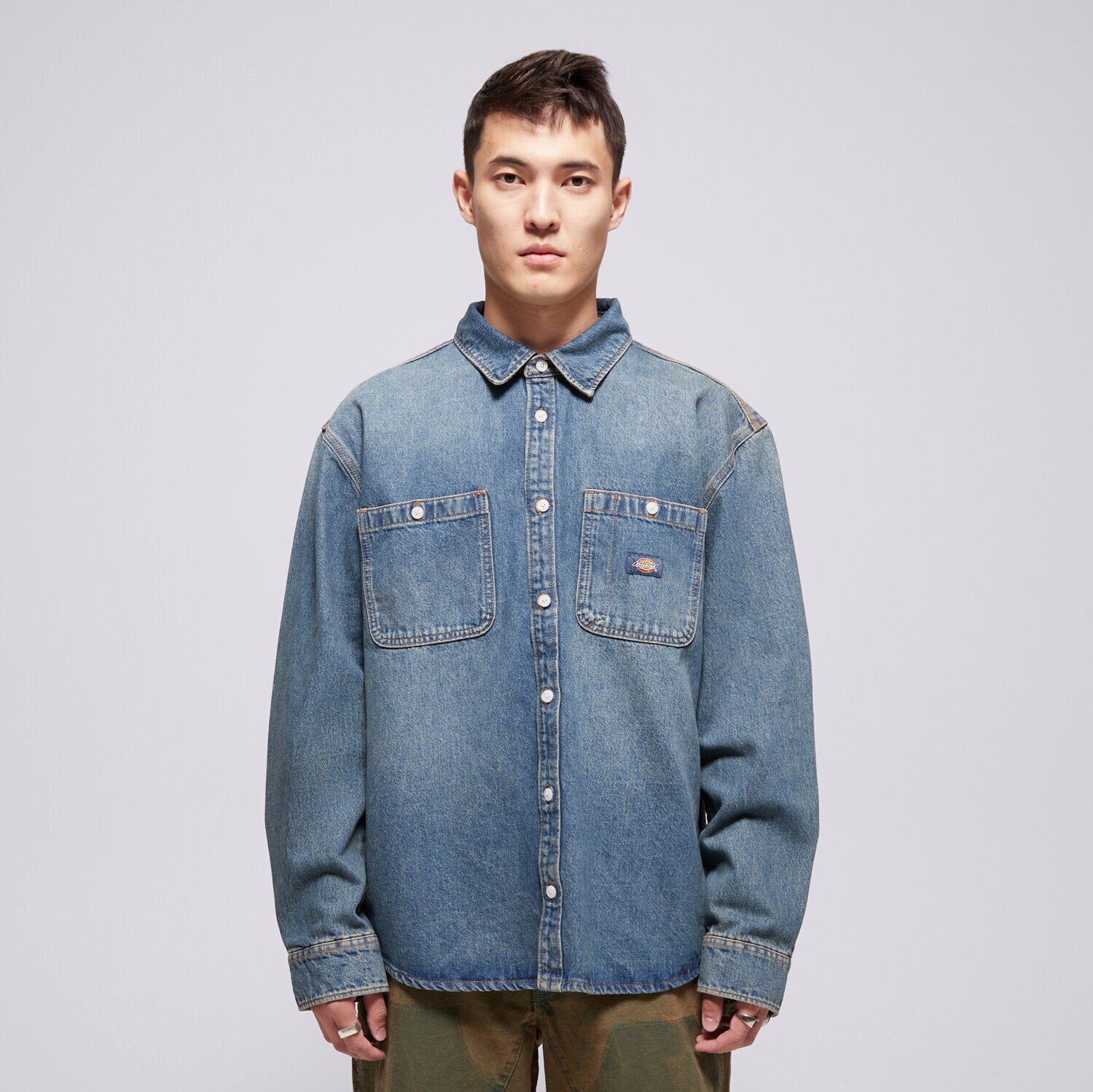 Bărbați tricou DICKIES CĂMAșĂ MECHANIC DENIM SHIRT LS DK0A87PXL231 Albastru