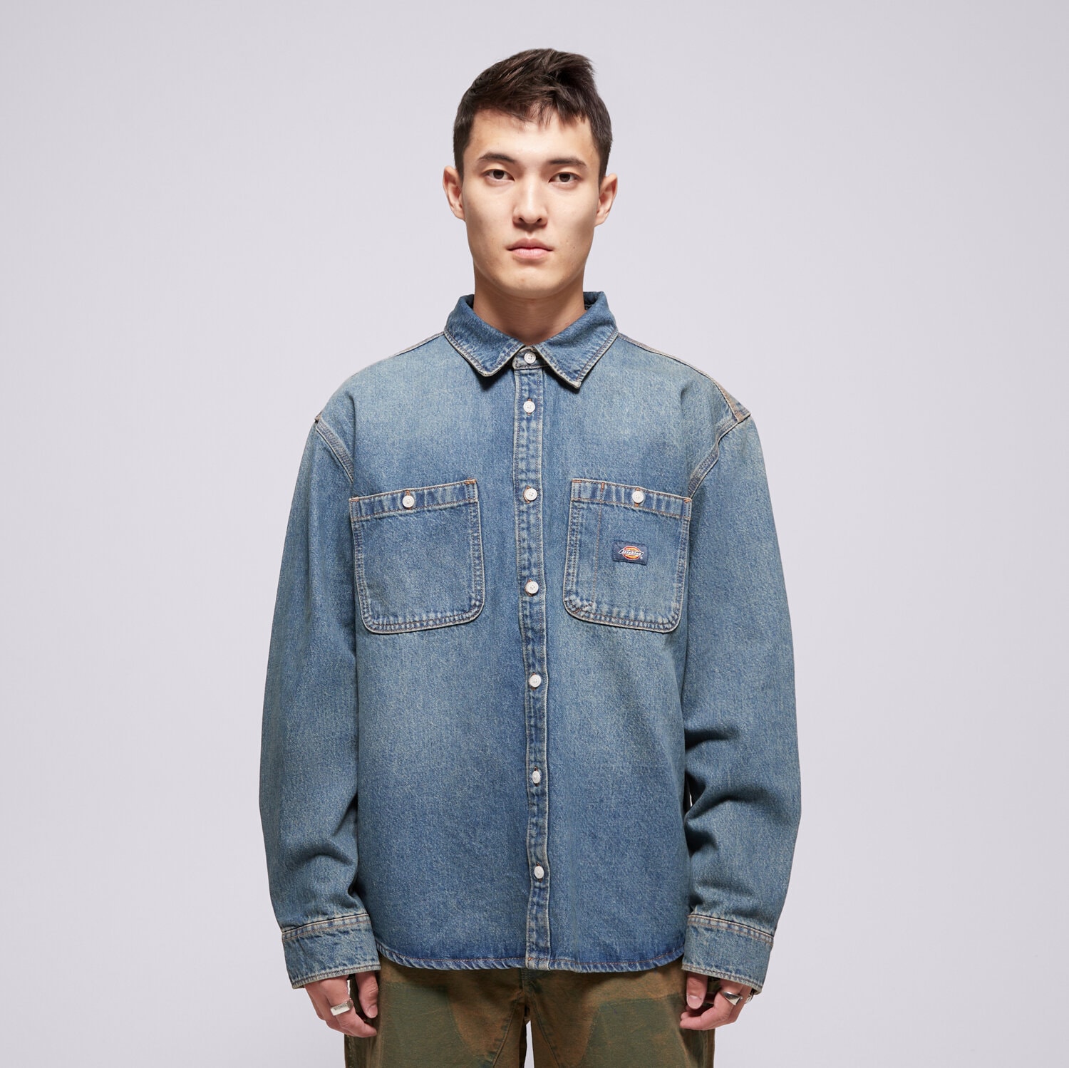 Bărbați tricou DICKIES CĂMAșĂ MECHANIC DENIM SHIRT LS DK0A87PXL231 Albastru