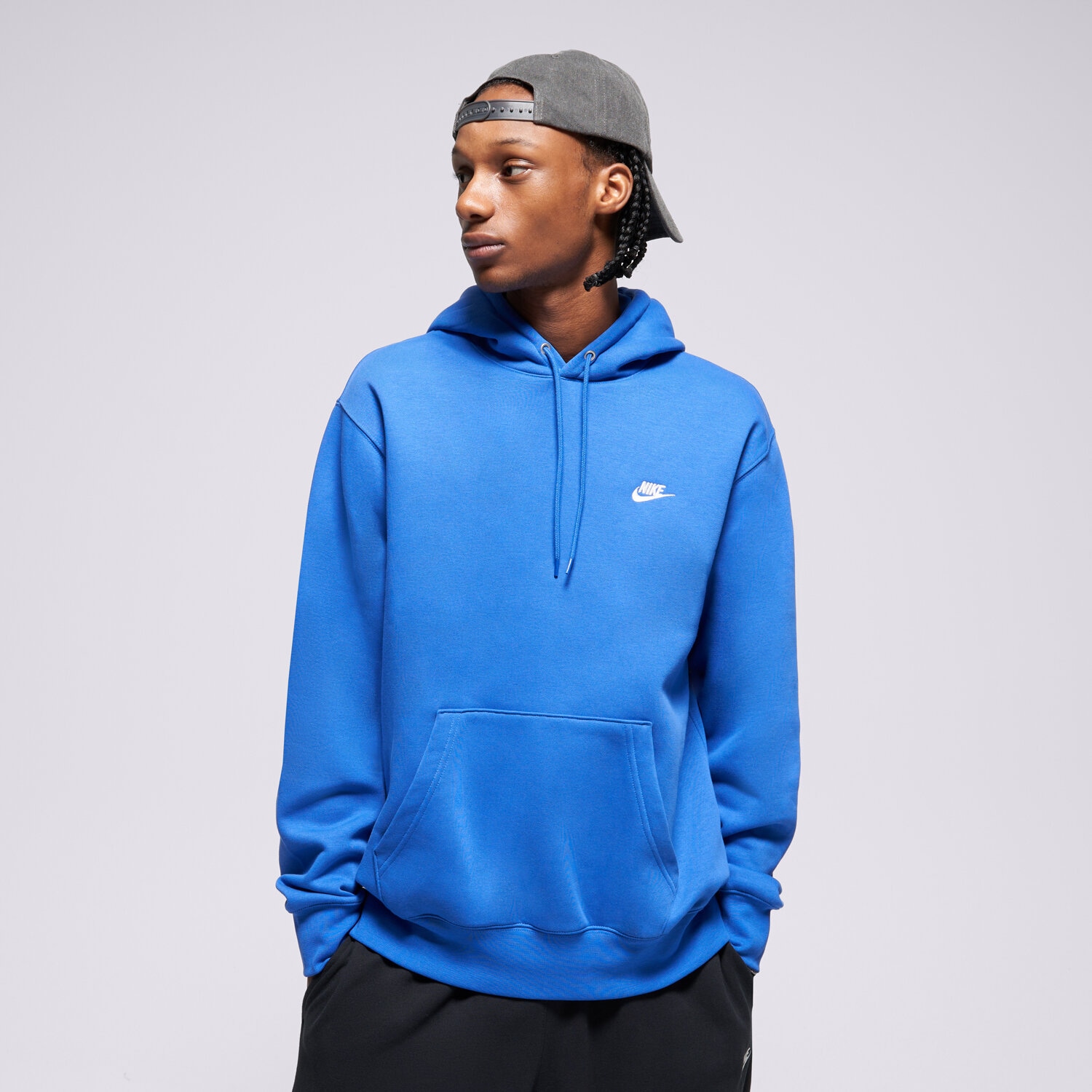 Bărbați bluză NIKE BLUZĂ CU GLUGĂ M NK CLUB BB PO HOODIE FN3859-480 Albastru
