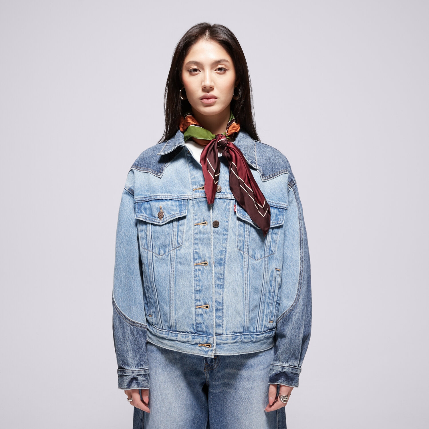 Femei jachetă LEVI'S JACHETĂ 90S WESTERN PIECED TRCKR WORN IN 003RS-0000 Albastru