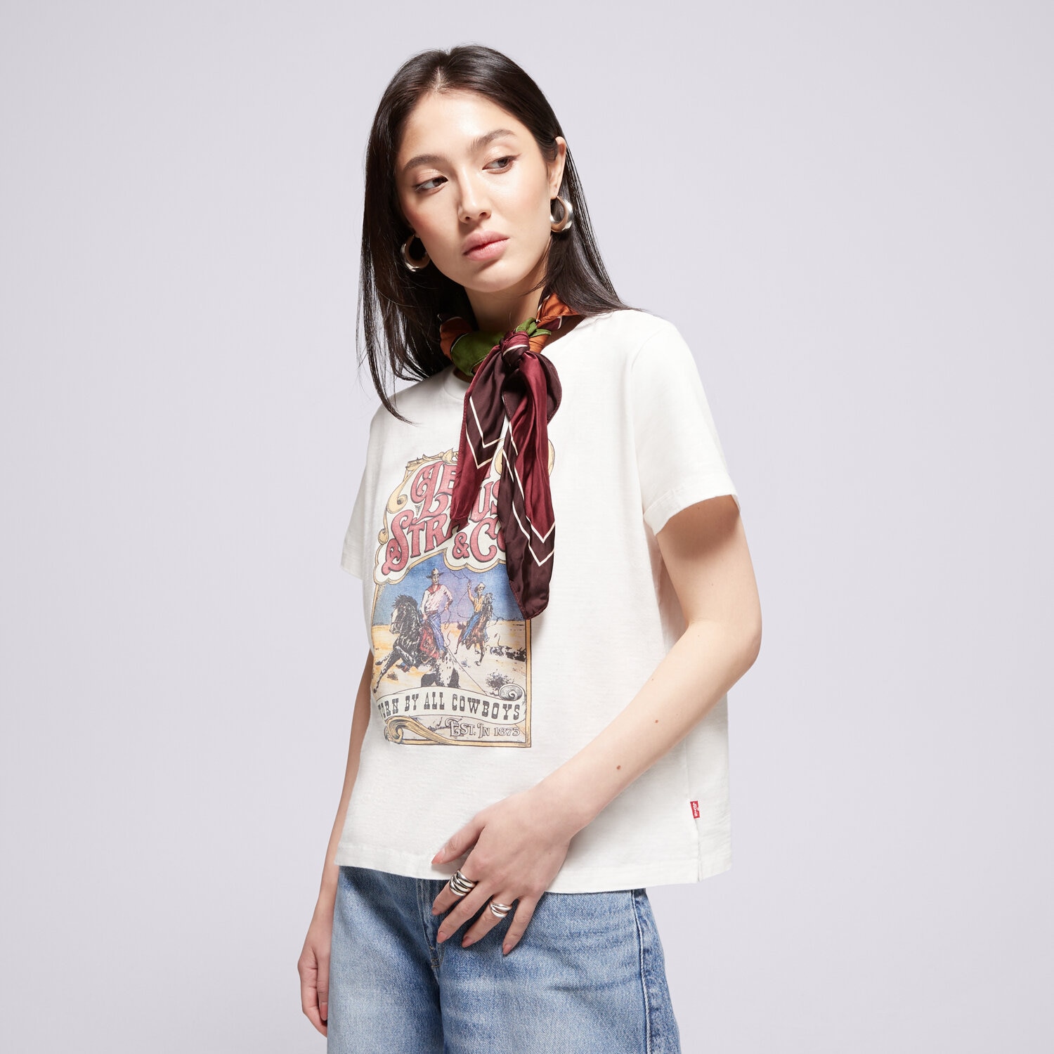 Femei tricou LEVI'S TRICOU GRAPHIC BOXY TSHIRT WHITES A8804-0049 Alb