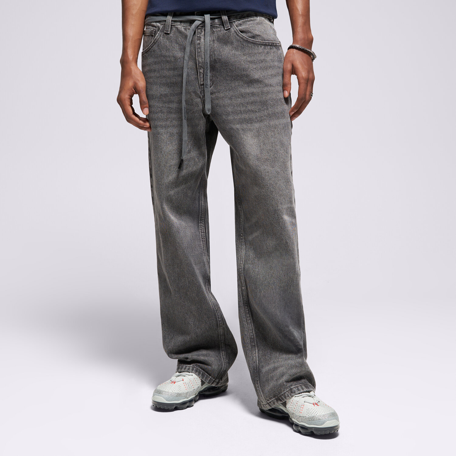 Bărbați pantaloni PROSTO PANTALONI  JEANS BAGGY TARMAC LIGHT GRAY KL252MPAN3011 Gri