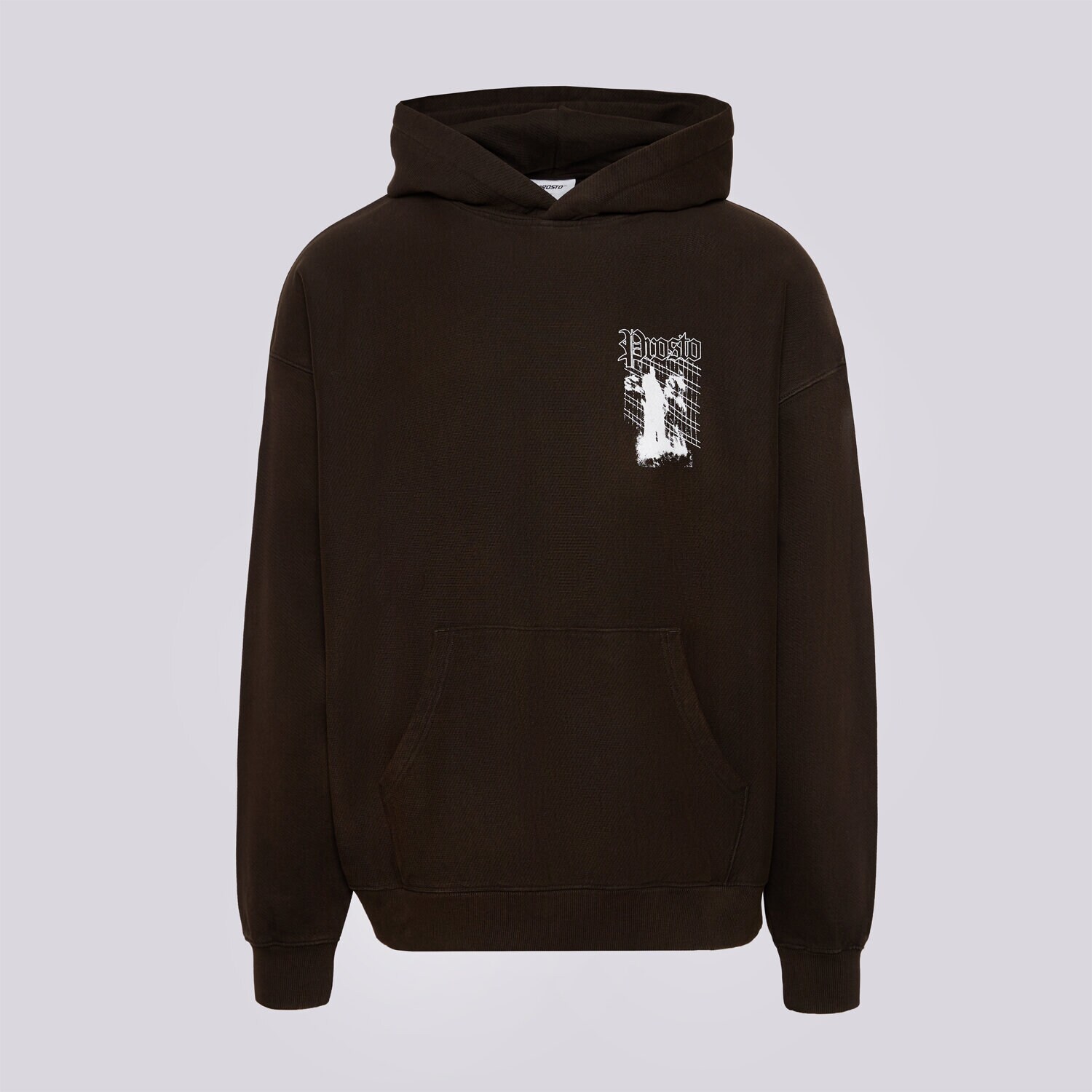 Bărbați bluză PROSTO BLUZĂ CU GLUGĂ HOODIE SHADOW WASHED BLACK KL252MSWE2051 Gri