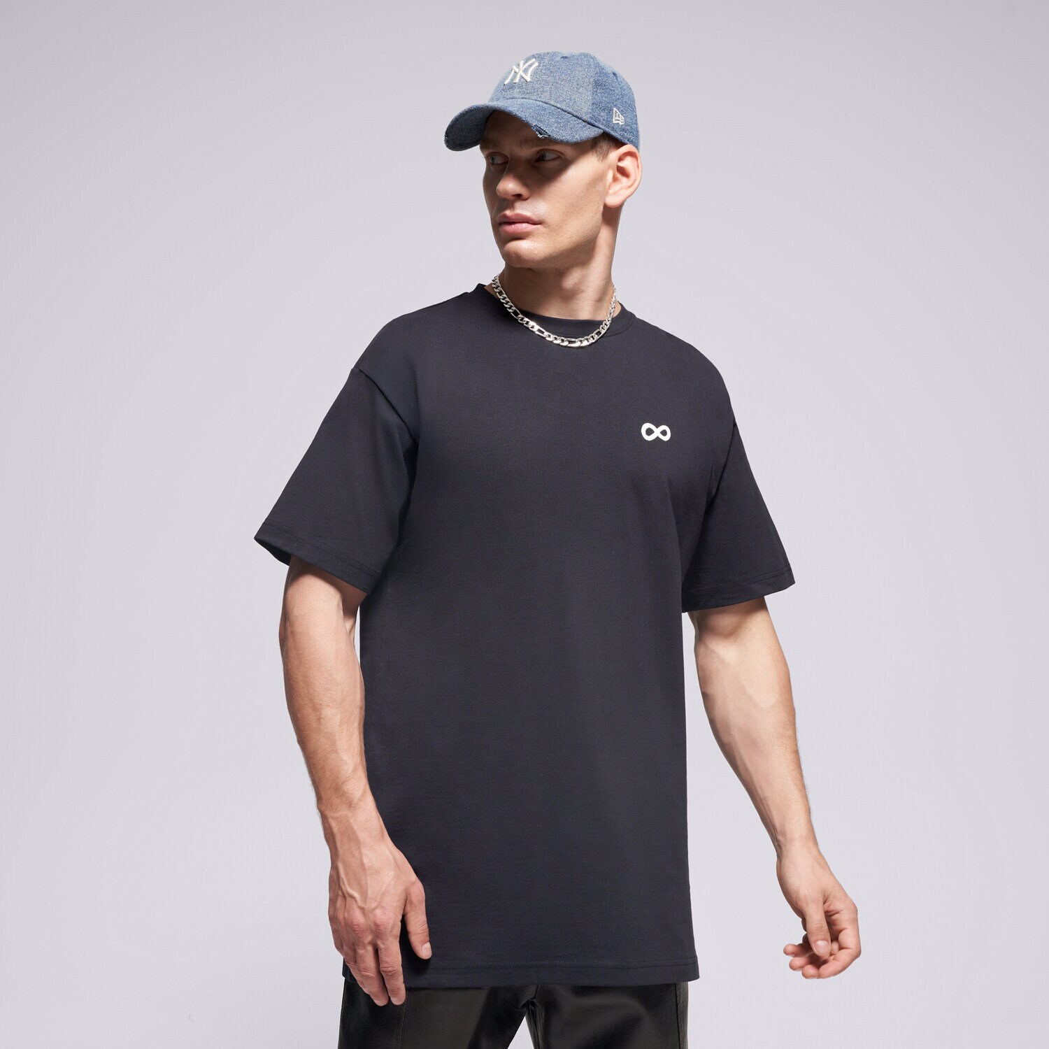 Bărbați tricou PROSTO TRICOU INFINITY D BLACK KL252MTEE1172 Negru