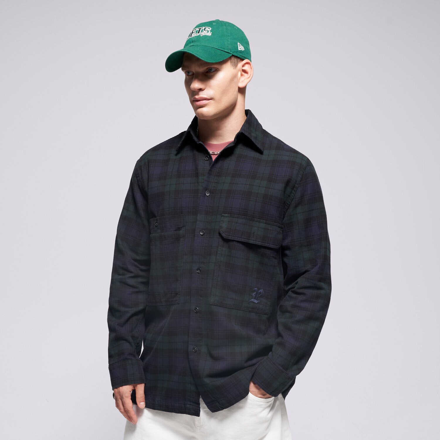 Bărbați tricou PROSTO CĂMAșĂ SHIRT CHECK NAVY KL252MOTH4012 Mulicolor