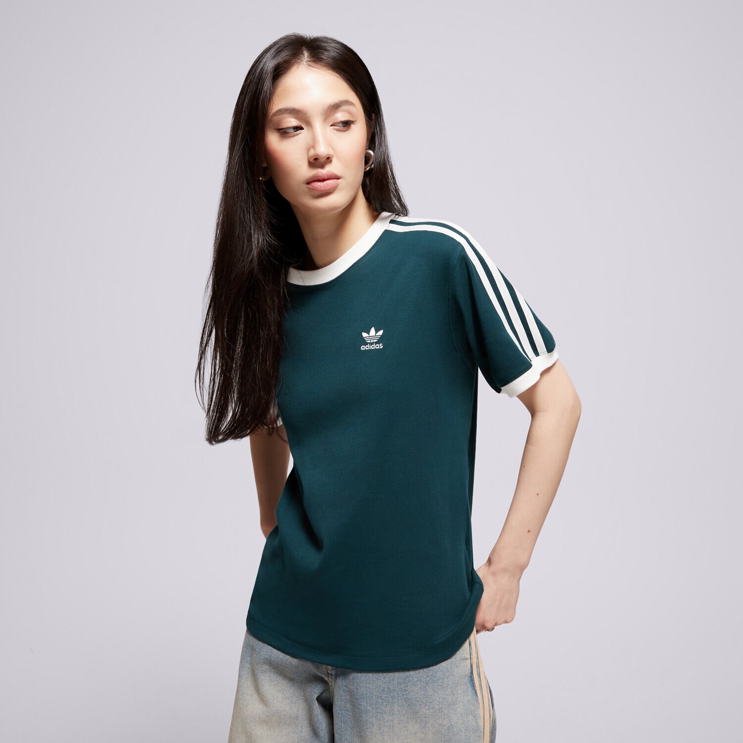 Femei tricou ADIDAS TRICOU 3 STRIPE TEE JY4855 Verde