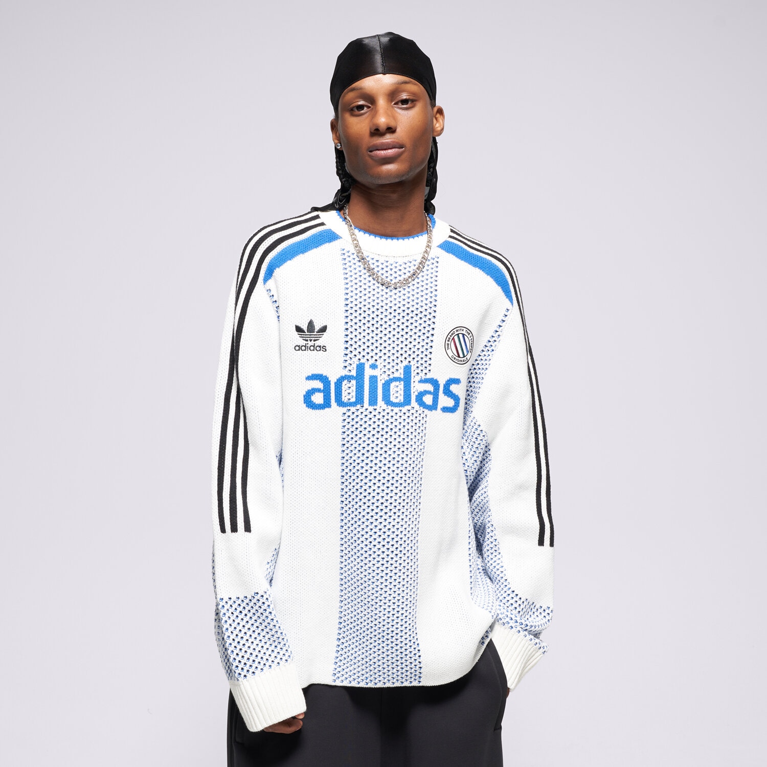 Bărbați tricou ADIDAS PULOVĂR PULLOVER (LONG SLEEVE) KQ5085 Alb