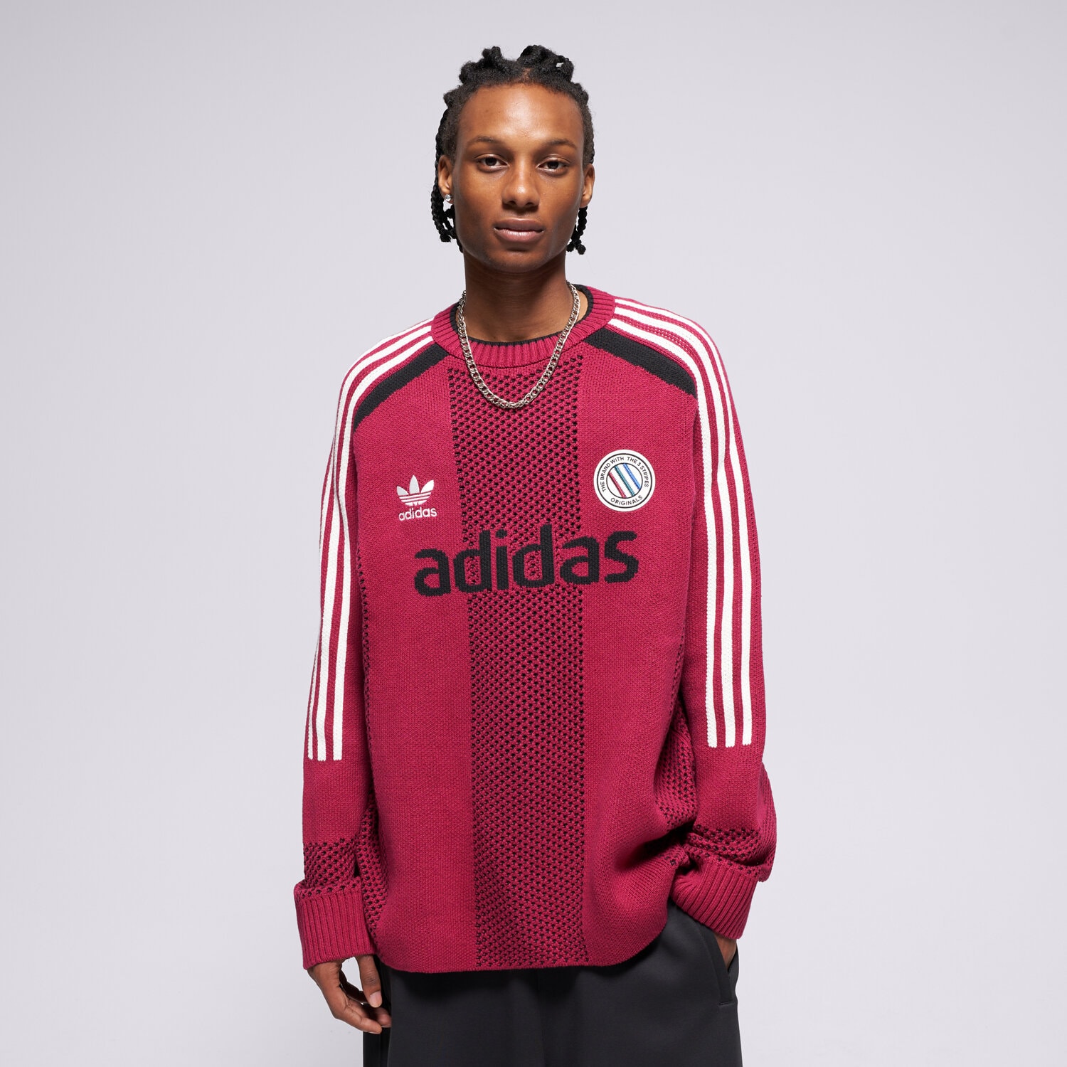 Bărbați tricou ADIDAS PULOVĂR PULLOVER (LONG SLEEVE) KQ5086 Bordo