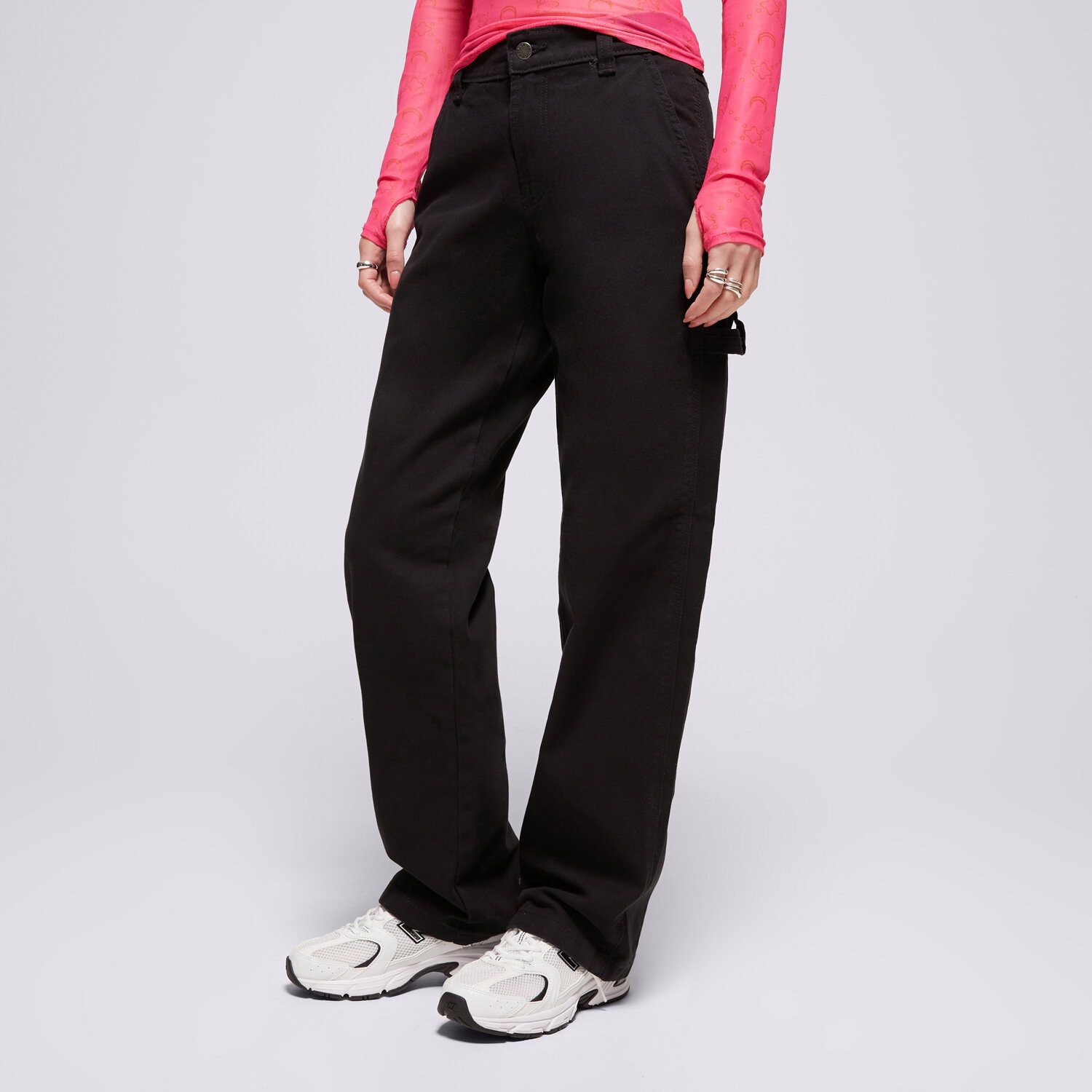 Femei pantaloni DICKIES PANTALONI  DICKIES DUCK CANVAS CARPENTER PANT W DK0A886TBLK1 Negru