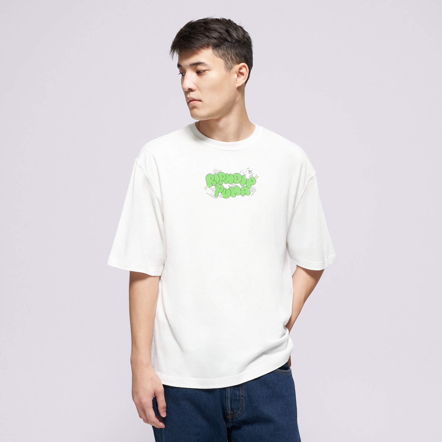 Bărbați tricou PUMA TRICOU PUMA X RIPNDIP BOXY GRAPHIC TEE 632413 02 Alb