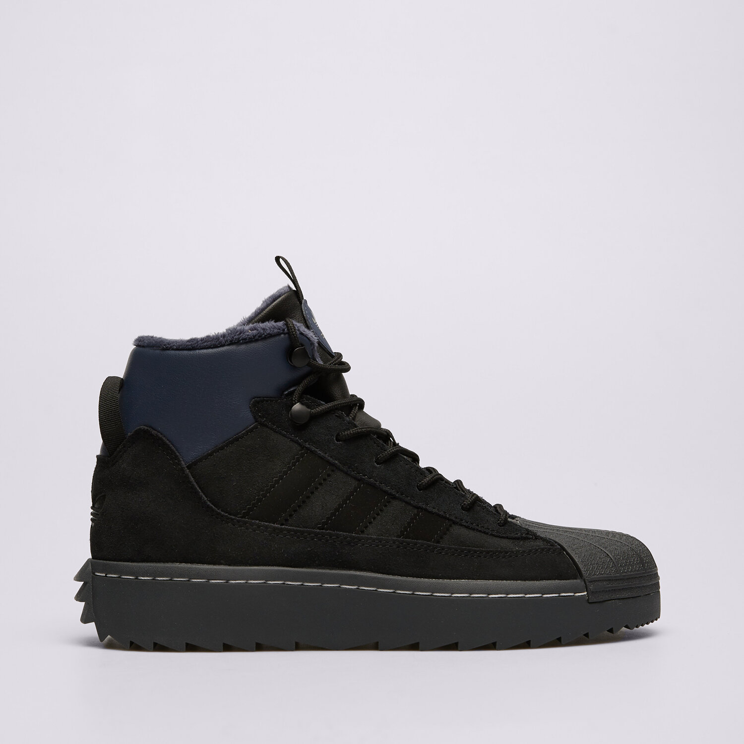 Copii încălțăminte de iarnă ADIDAS SUPERSTAR WINTER TREK J JQ0346 Negru