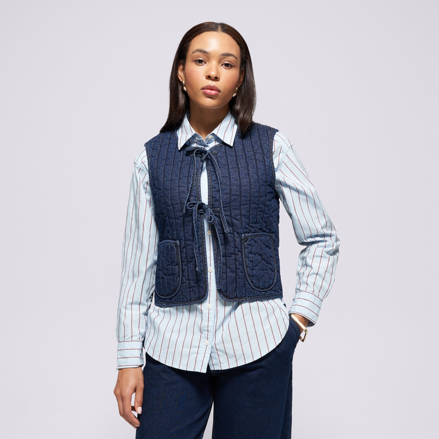 Femei veste LEVI'S VESTĂ LOTTIE LINER VEST DARK INDIGO FLAT FINISH 003G3-0000 Bleumarin