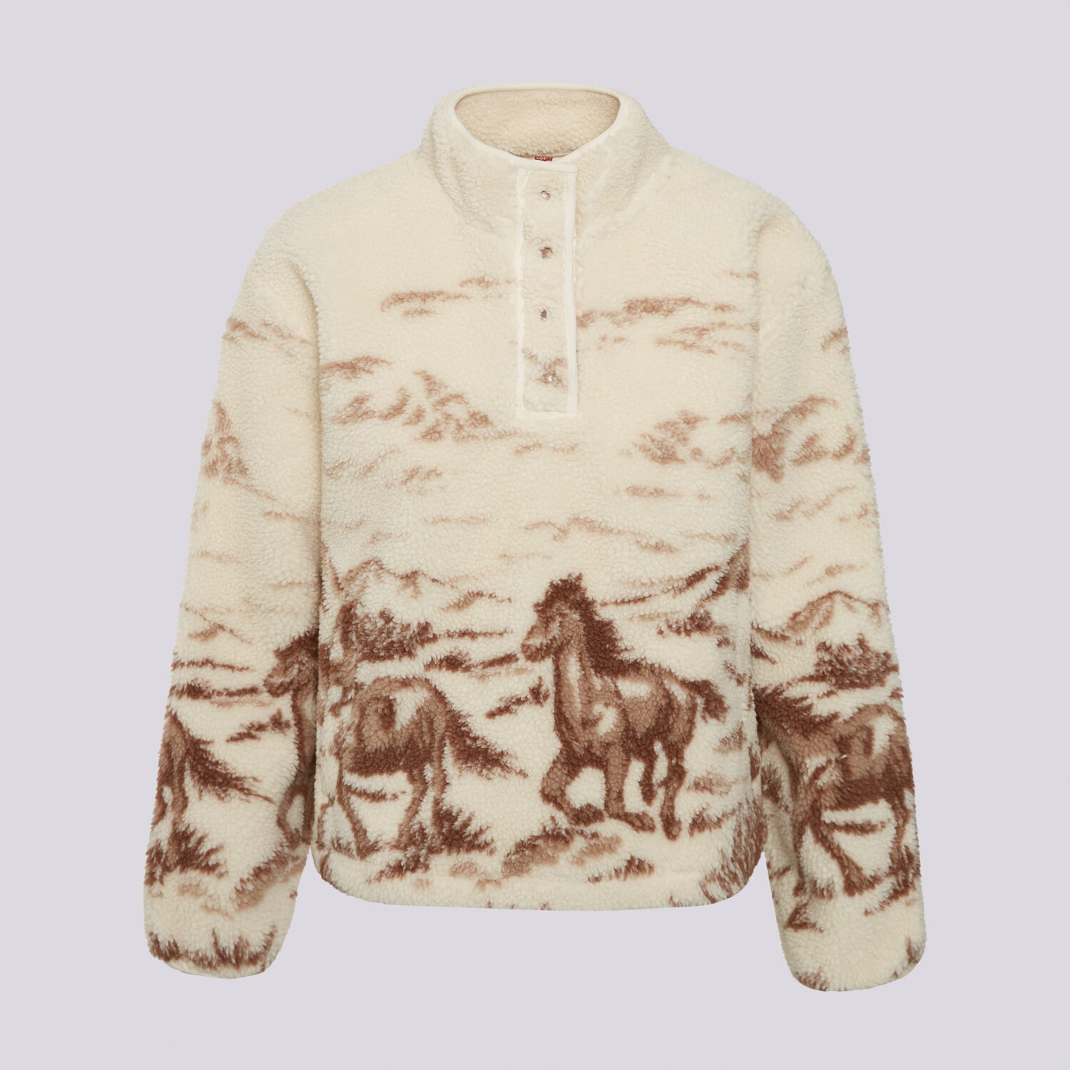 Femei bluză LEVI'S POLAR KASEY SHERPA PULLOVER OW NEUTRALS 003ZA-0000 Maro