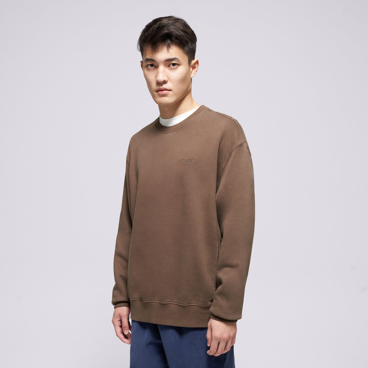 Bărbați bluză LEVI'S BLUZĂ AUTHENTIC CREW BROWNS A9244-0034 Maro