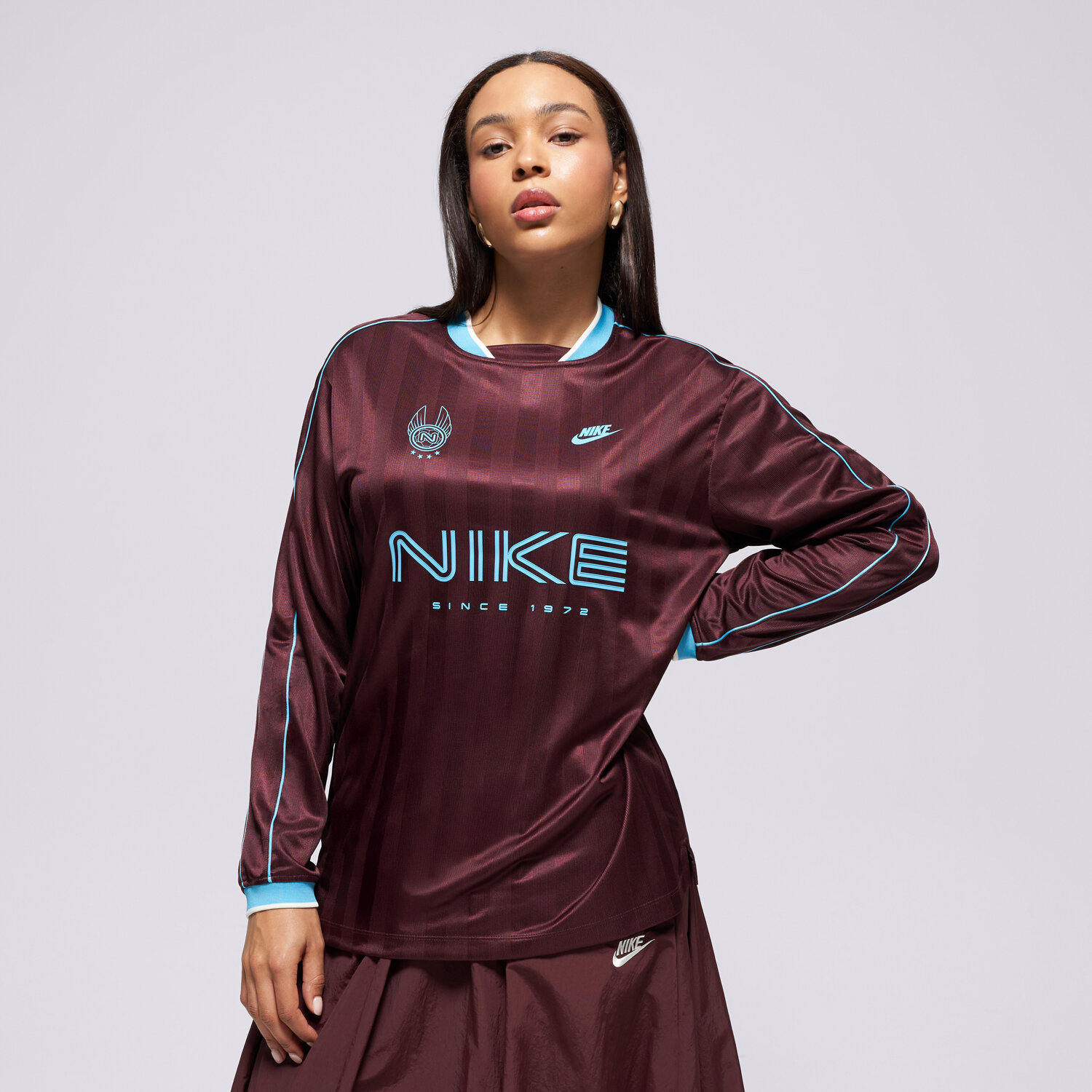Femei tricou NIKE TRICOU W NSW LS JERSEY IM7452-652 Bordo