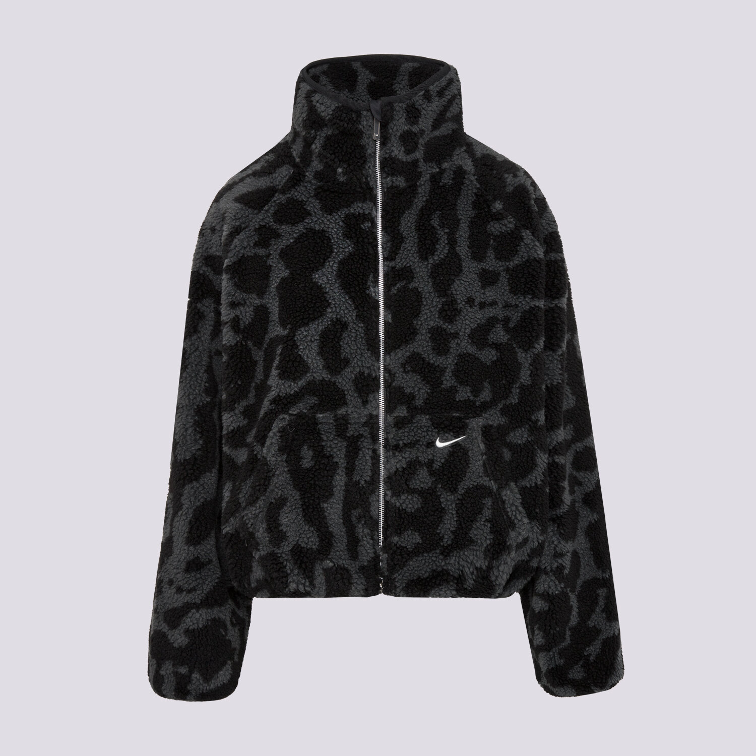 Femei geacă de iarnă NIKE JACHETĂ W NSW STREET SHERPA JKT HV2070-010 Negru