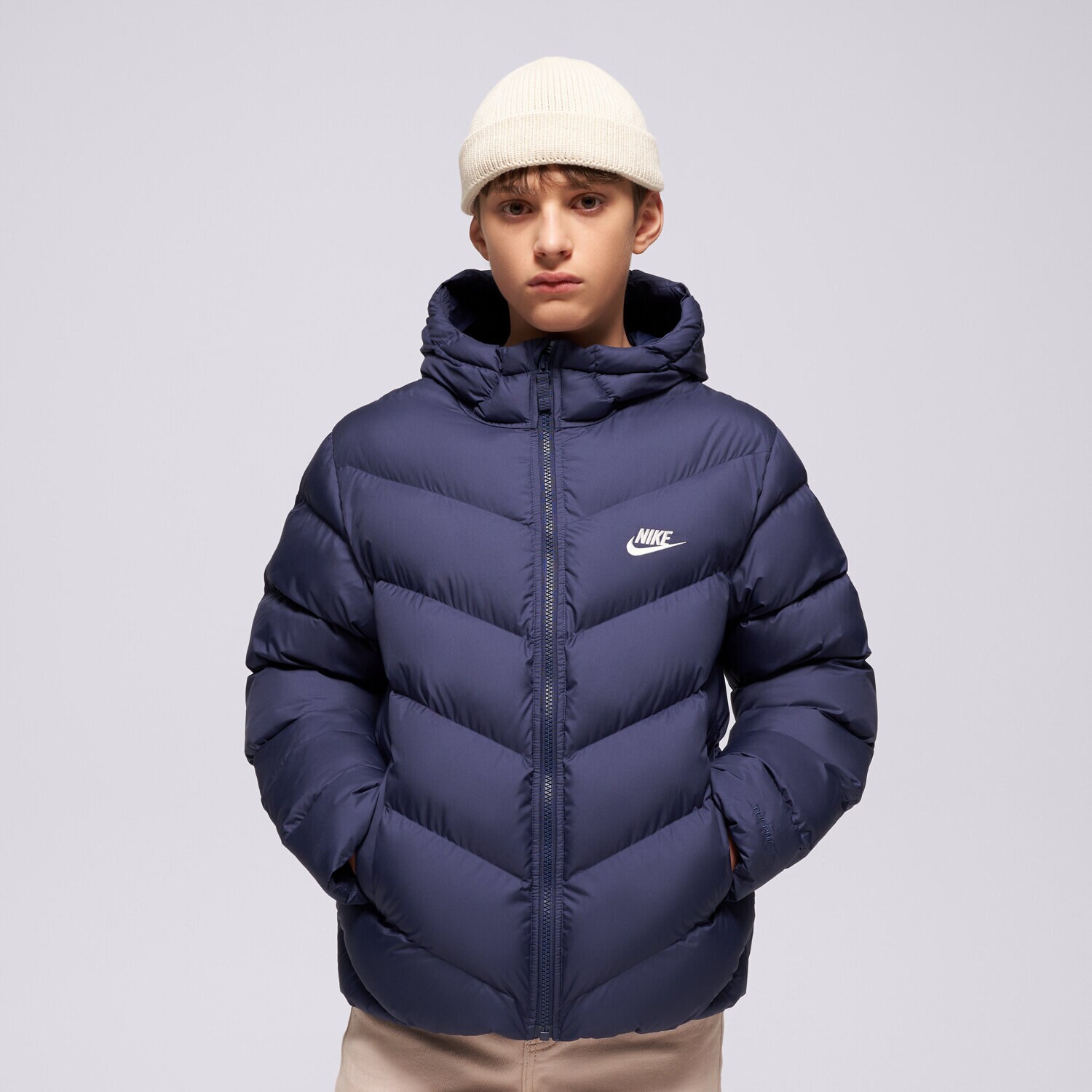Jachetă de sezon pentru copii (primăvară/toamnă) NIKE JACHETĂ CU PUF K NSW TF ADP PUFFER BOY HQ4976-410 Bleumarin
