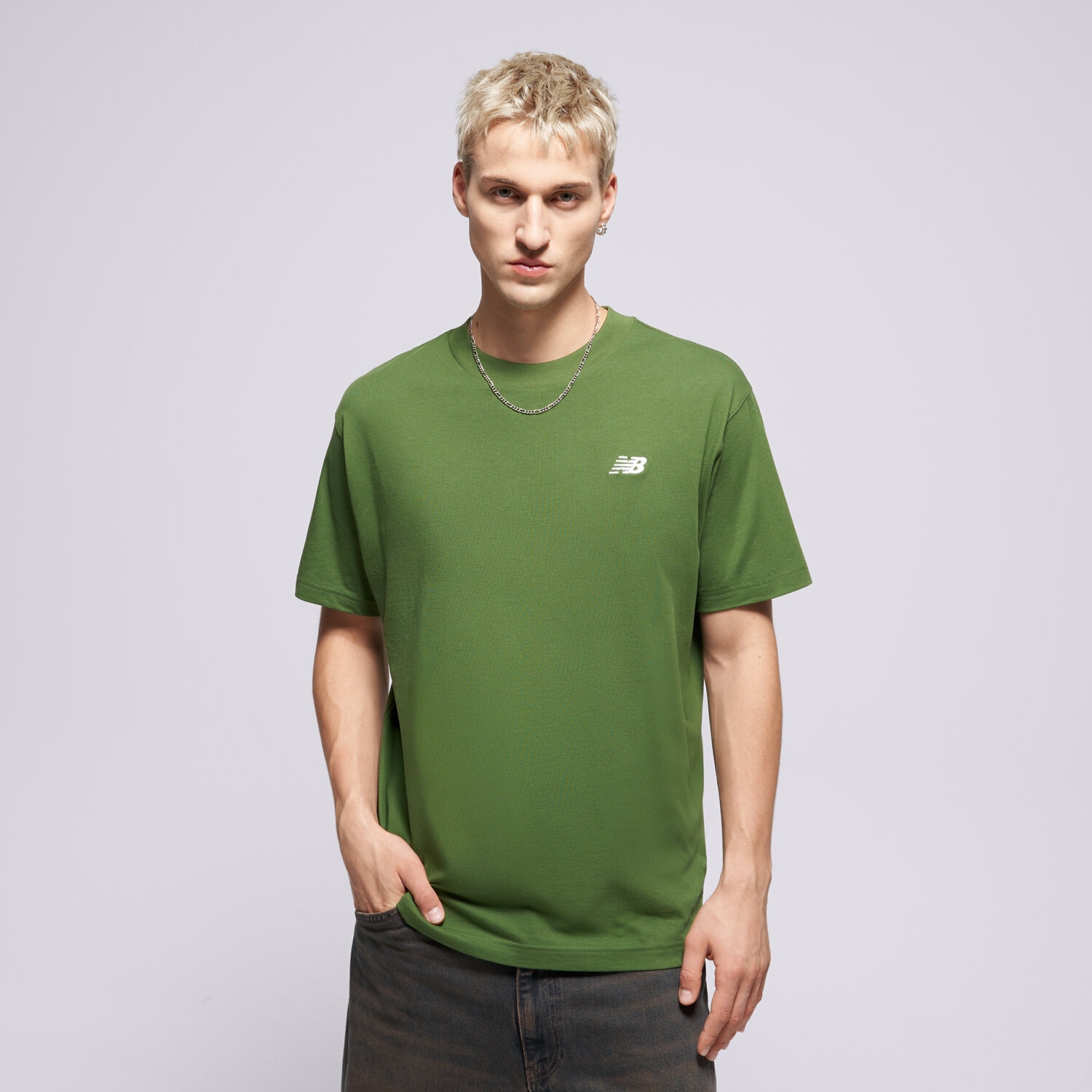 Bărbați tricou NEW BALANCE TRICOU SPORT ESSENTIALS COTTON TRICOU MT41509DAE Verde
