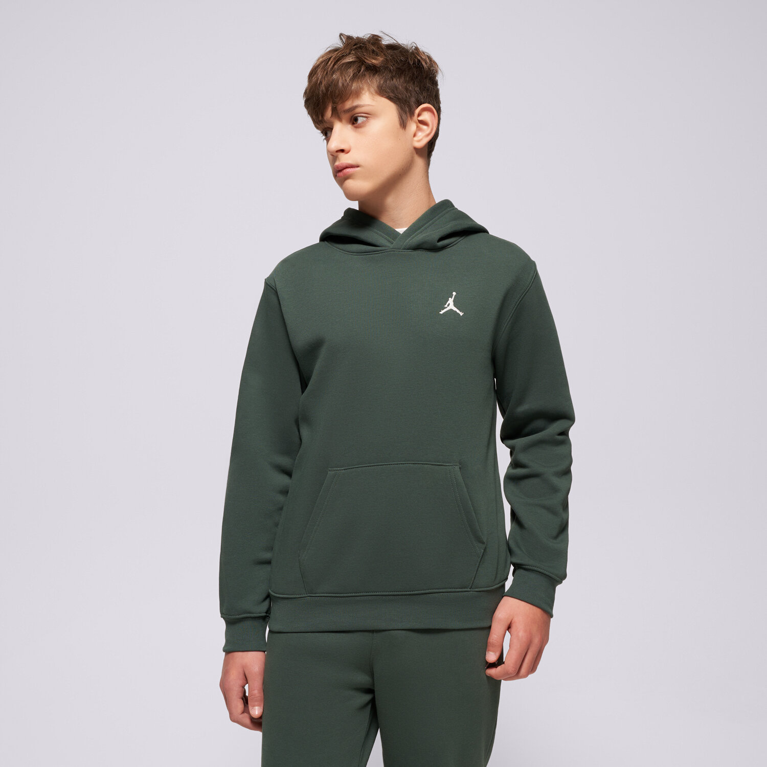 Copii bluză JORDAN BLUZĂ CU GLUGĂ MJ BRKLN FLC PO HOODIE BOY 95F116-E8J Verde