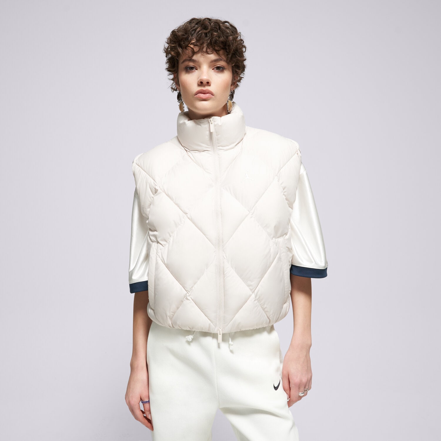 Femei veste JORDAN TRICOU W J BRK PUFF VEST QLT HV0413-104 cremă