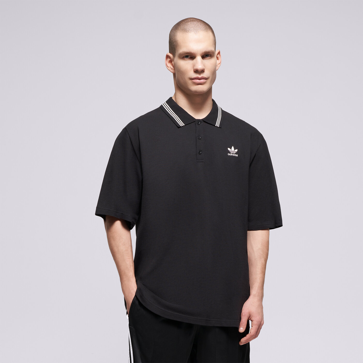 Bărbați tricou ADIDAS POLO LOOSE POLO JW5897 Negru