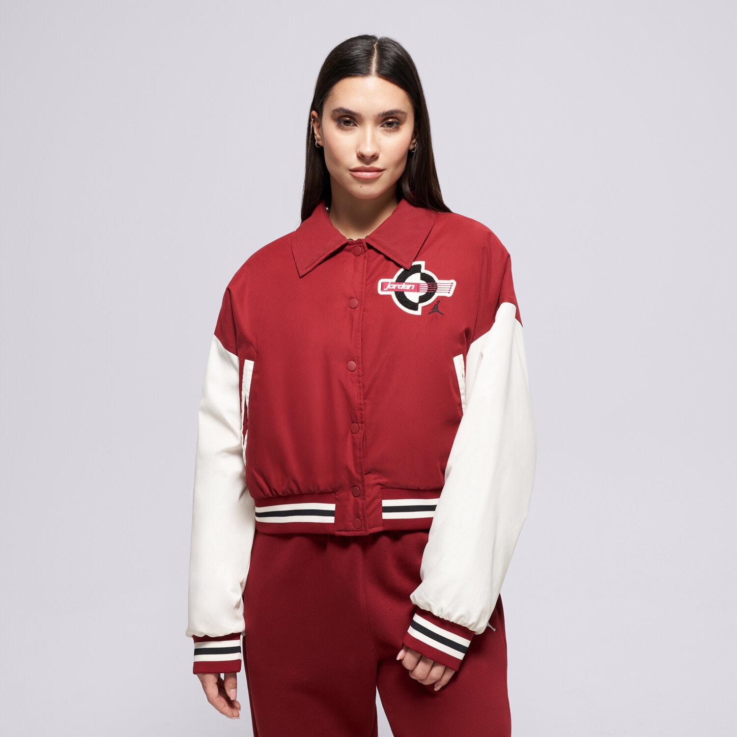 Femei jachetă JORDAN JACHETĂ W J BRK VARSITY JKT FILL HV0403-677 Bordo