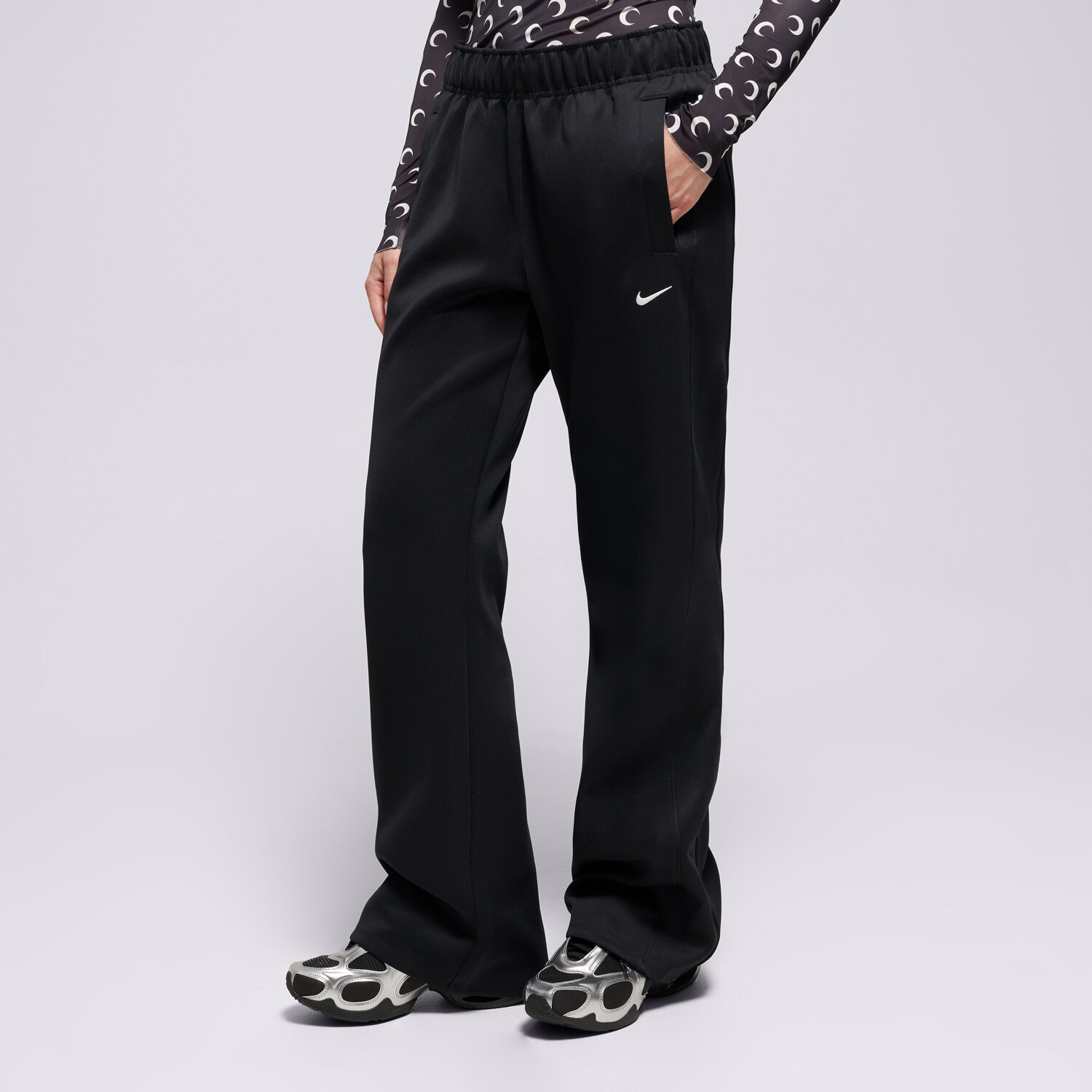 Femei pantaloni NIKE PANTALONI  W NSW NK WR MR POLY KNIT PNT HJ1016-010 Negru