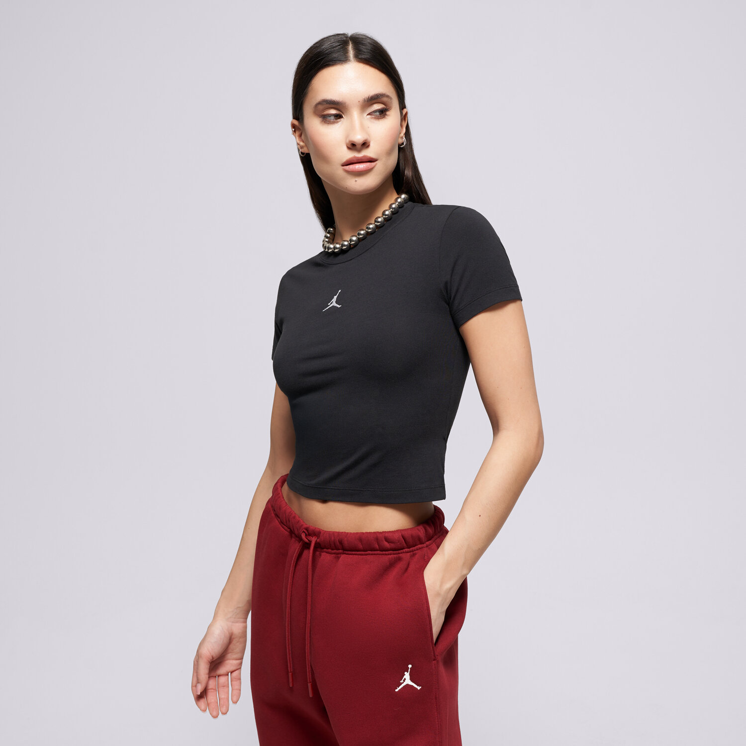 Femei tricou JORDAN TRICOU W J BRK ESS SS TMID TEE II9928-010 Negru