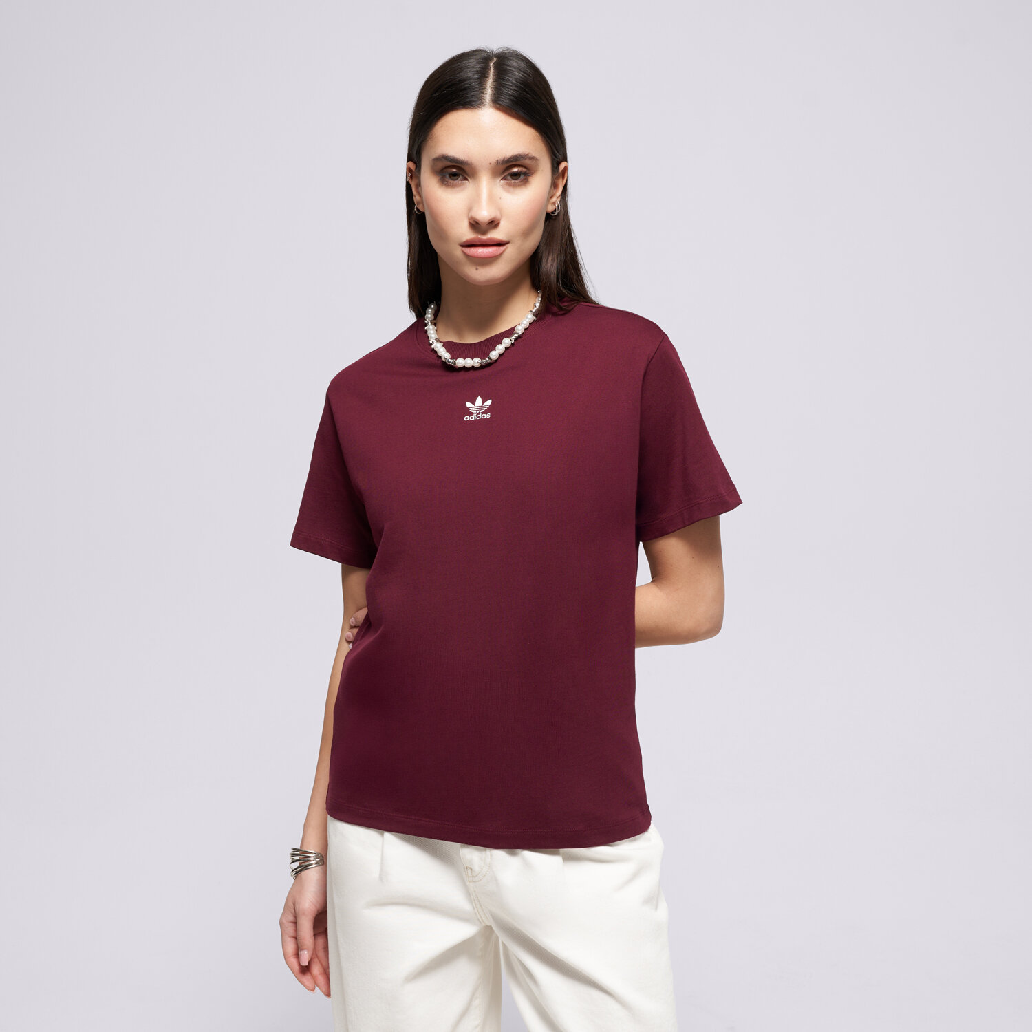 Femei tricou ADIDAS TRICOU TEE REGULAR KD3942 Bordo