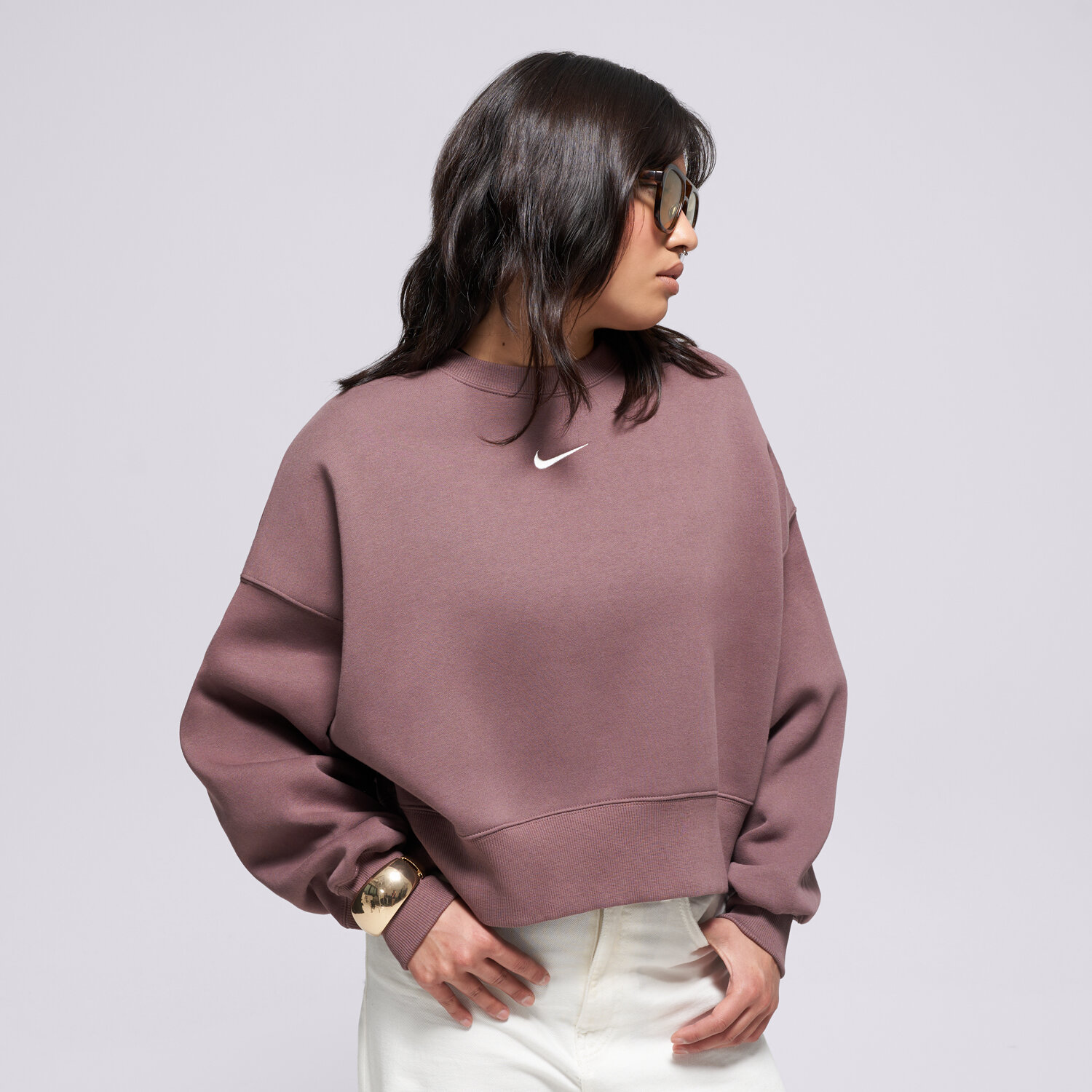 Femei bluză NIKE BLUZĂ PHNX FLC OOS CREW W NSW DQ5761-502 Maro