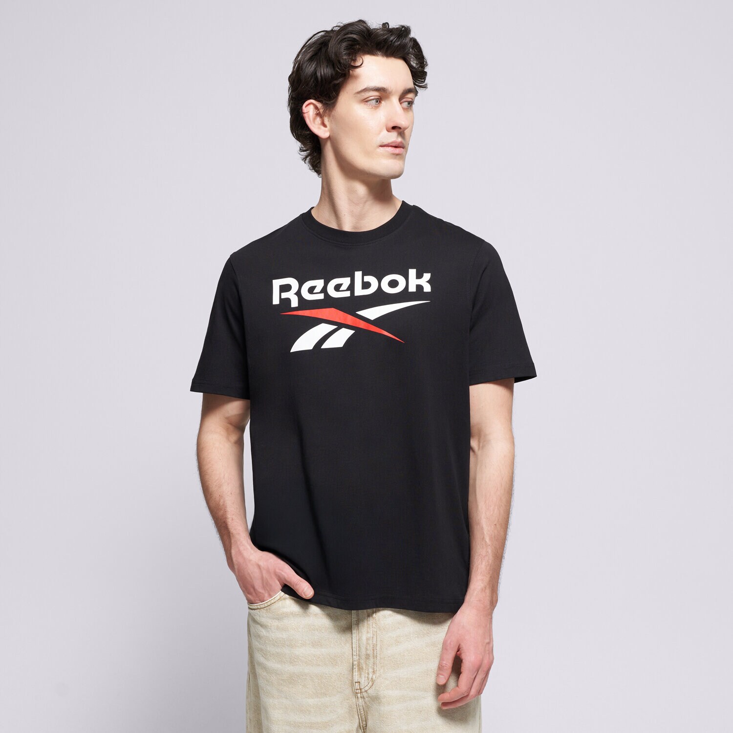 Bărbați tricou REEBOK TRICOU BRUNO BIG LOGO CREW NECK SS TEE 100240887 Negru