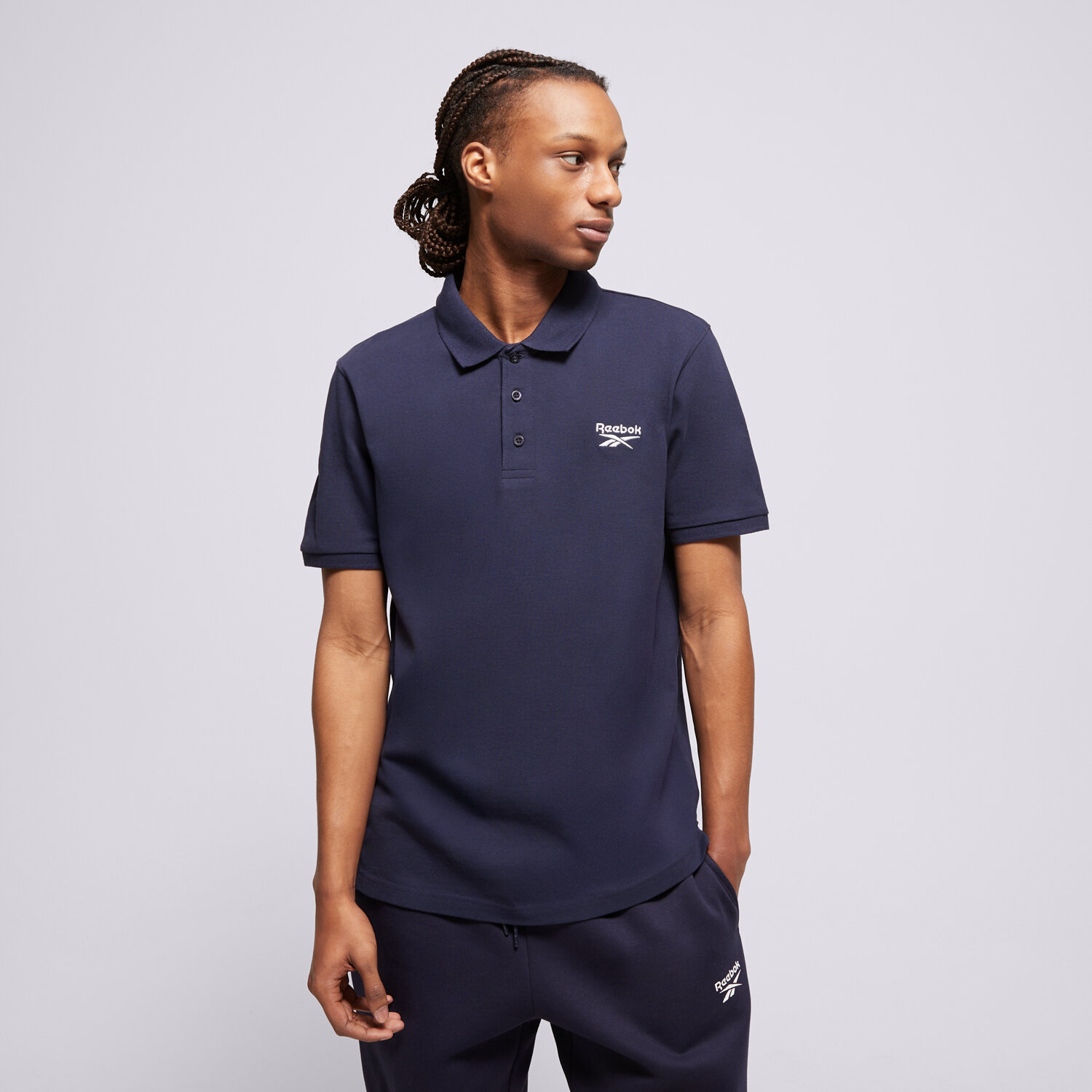 Bărbați tricou REEBOK POLO BLAZE EMBROIDERED SS POLO SHIRT 100239705 Bleumarin