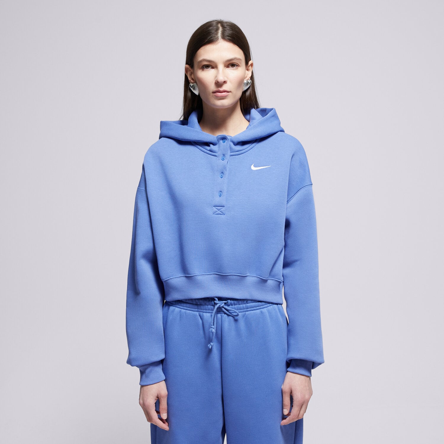 Femei bluză NIKE BLUZĂ HANORAC PHNX FLC OS W NSW IF0258-460 Albastru