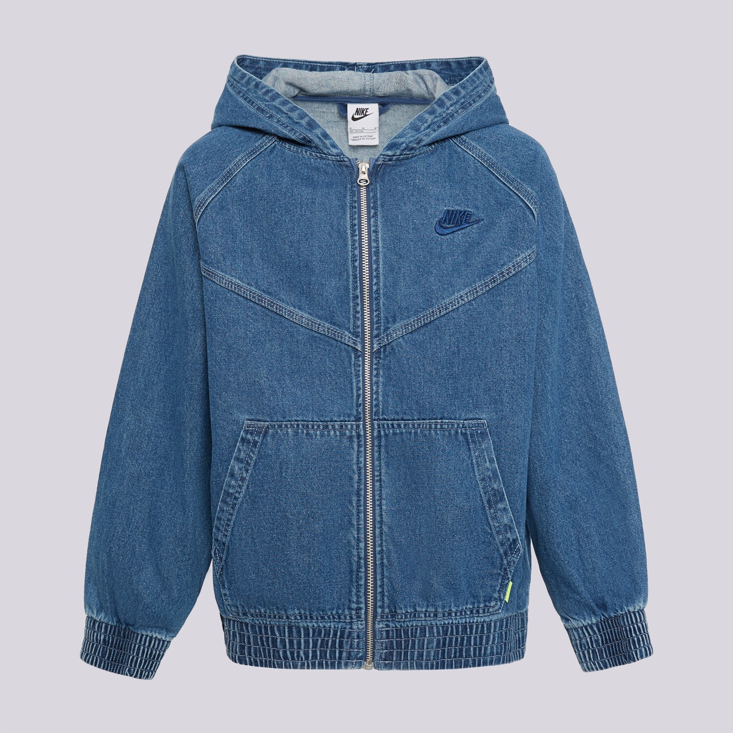 Jachetă de sezon pentru copii (primăvară/toamnă) NIKE JACHETĂ WR DENIM FZ JACKET BOY IF2306-435 Albastru