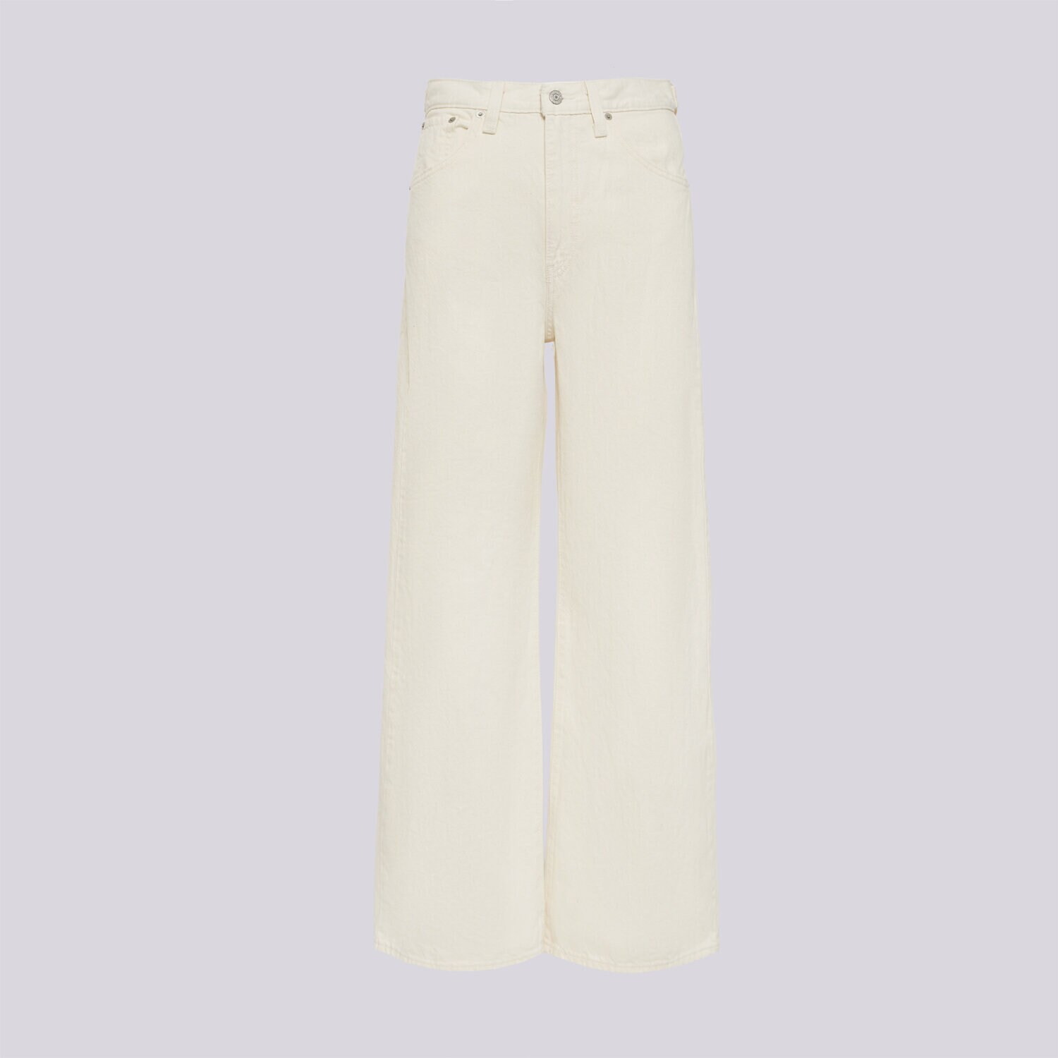 Femei pantaloni LEVI'S PANTALONI  CINCH BAGGY MED INDIGO WORN IN 001UP-0028 Alb