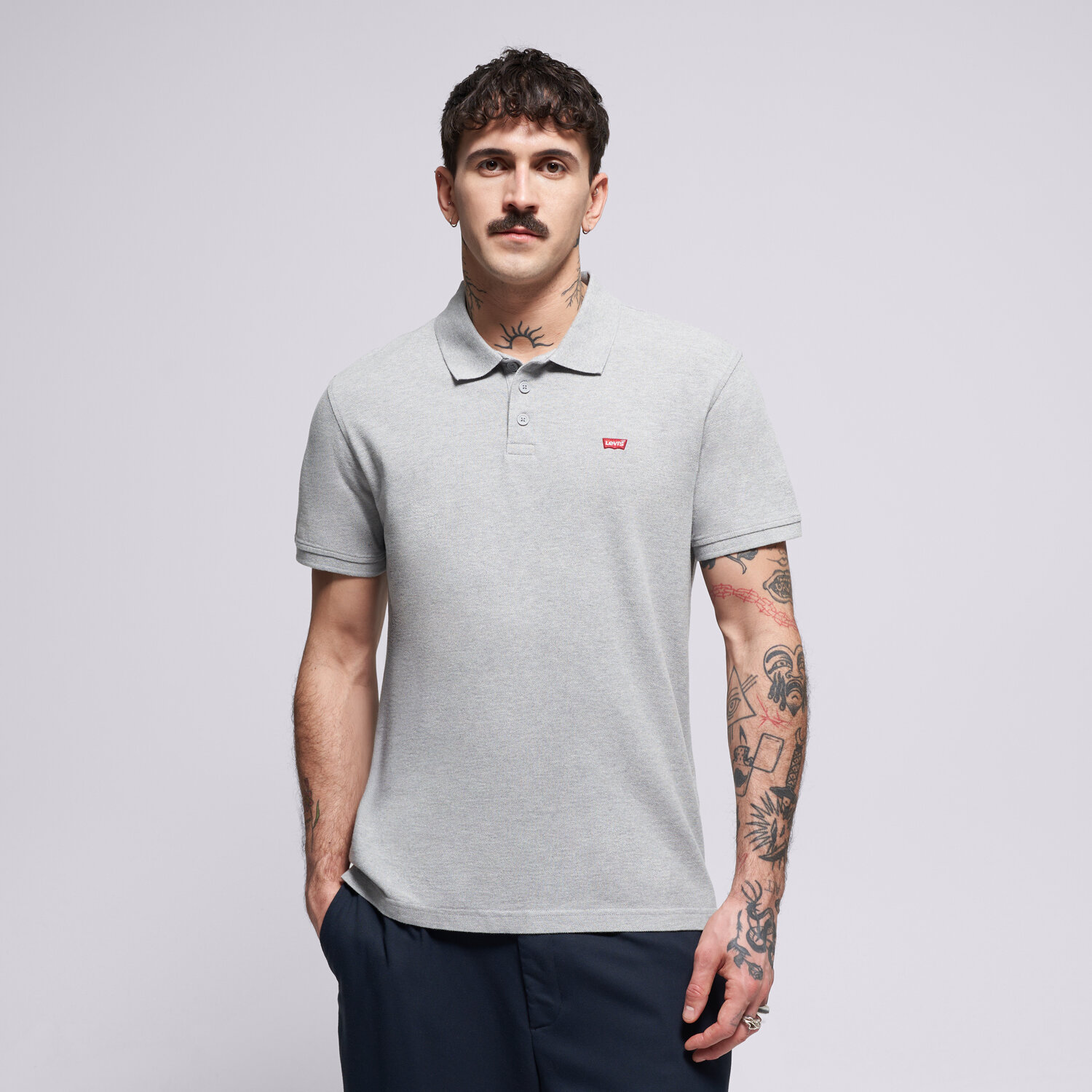 Bărbați tricou LEVI'S POLO LEVIS HM POLO GREYS 35883-0004 Gri
