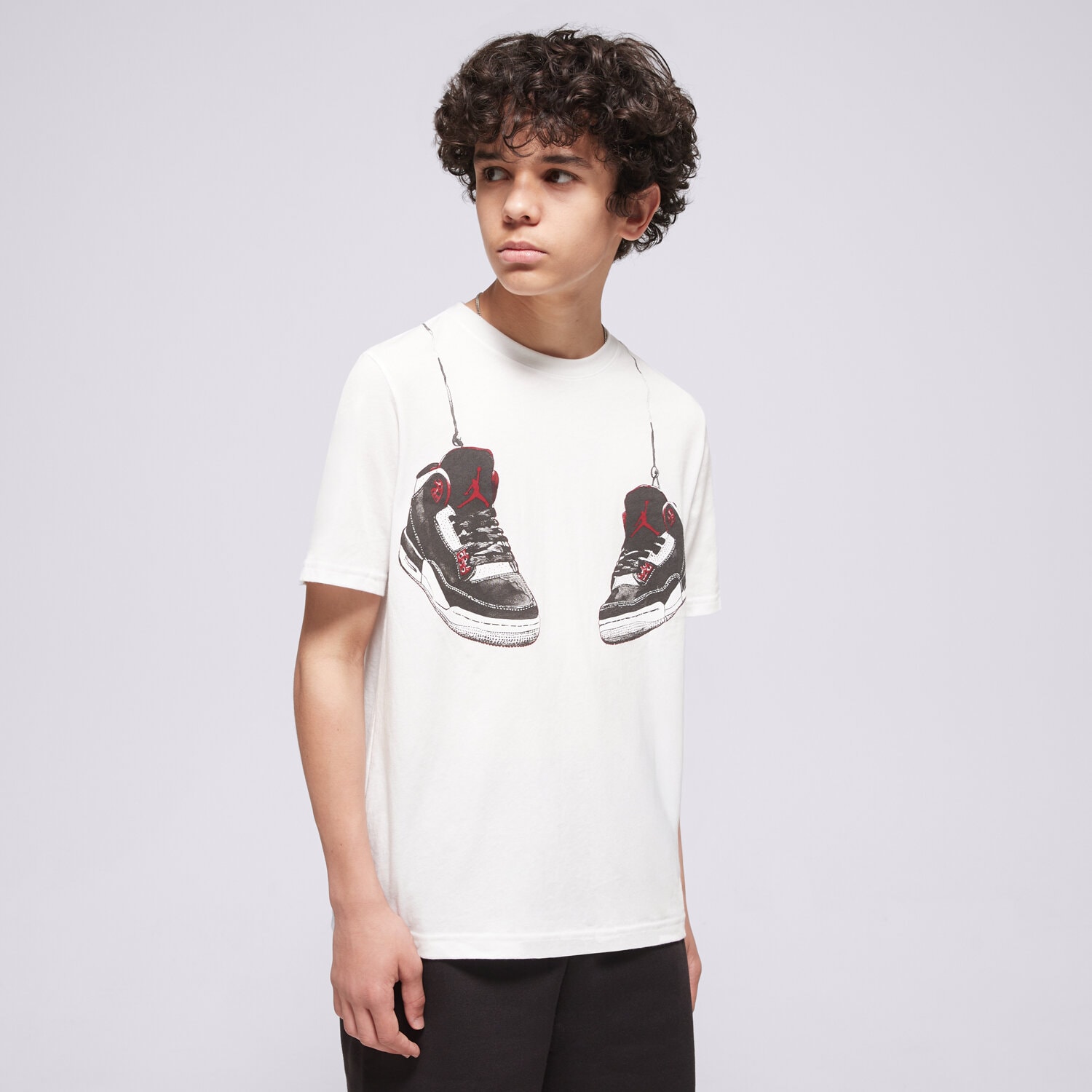 Copii tricou JORDAN TRICOU JDB AJ3 SHOE STRINGS B 95F483-001 Alb