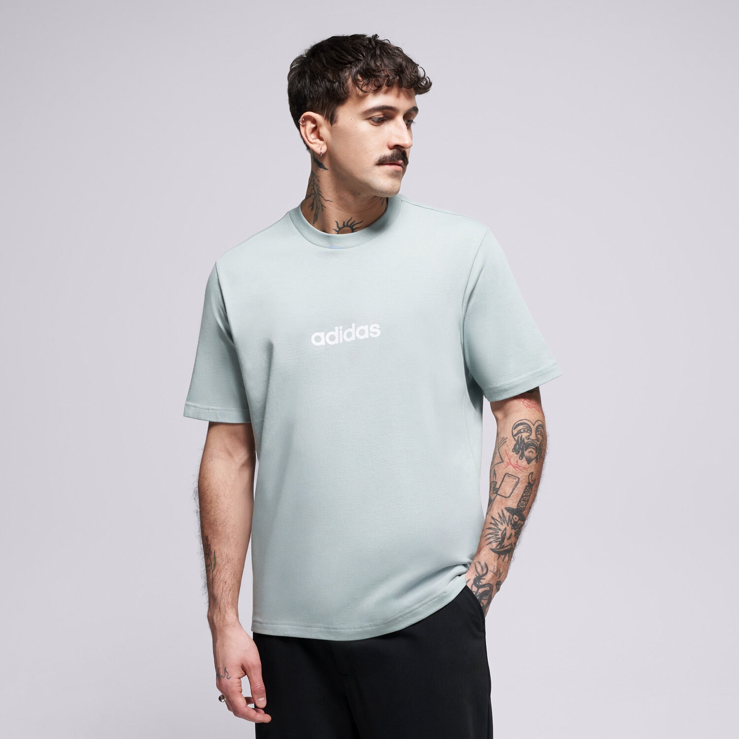 Bărbați tricou ADIDAS TRICOU M LIN SJ T KC0882 Albastru