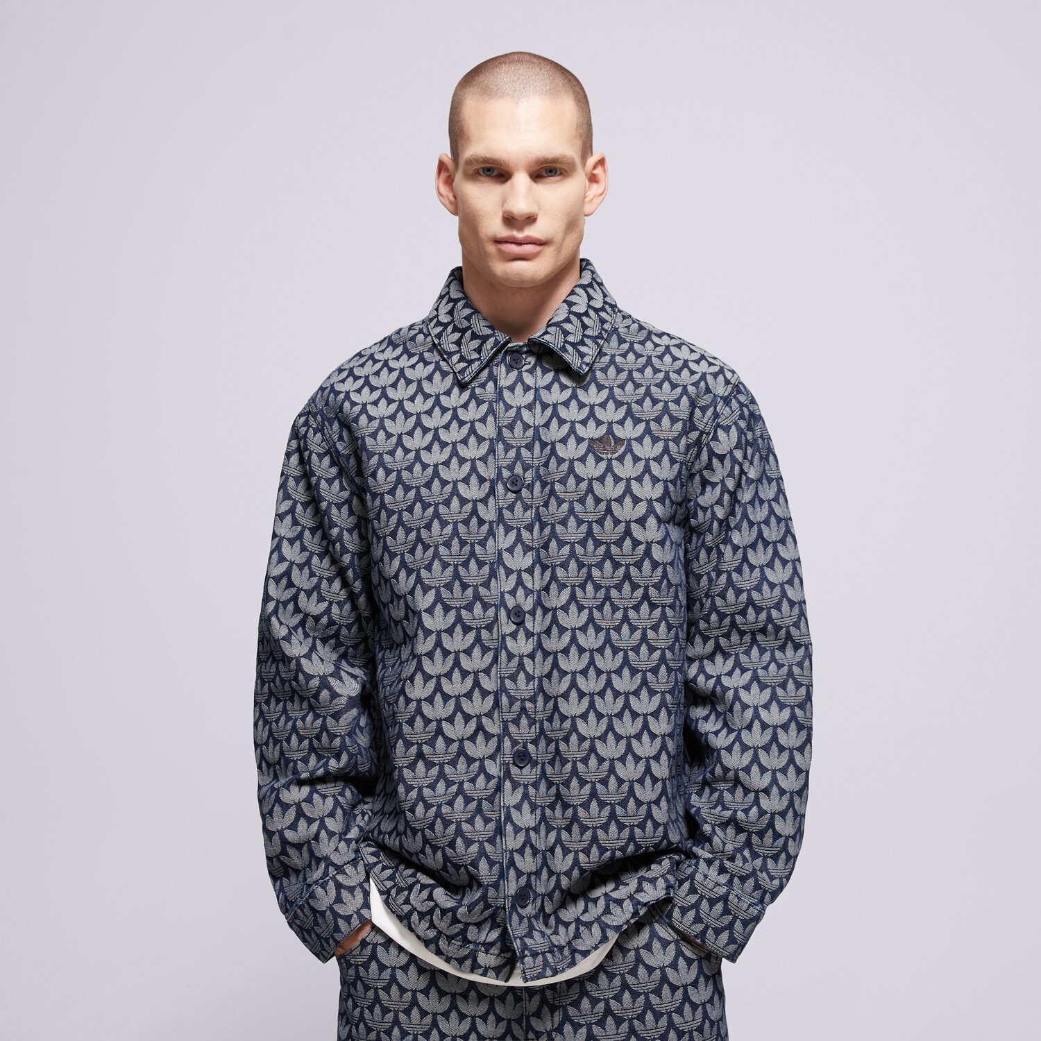 Bărbați jachetă ADIDAS JACHETĂ MONOGRAM SHI KD0397 Albastru