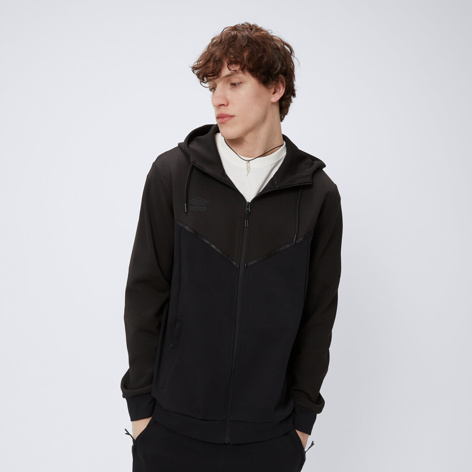 Bărbați bluză UMBRO BLUZĂ HANORAC UMBRO FREDO UL124BLM03002 Negru