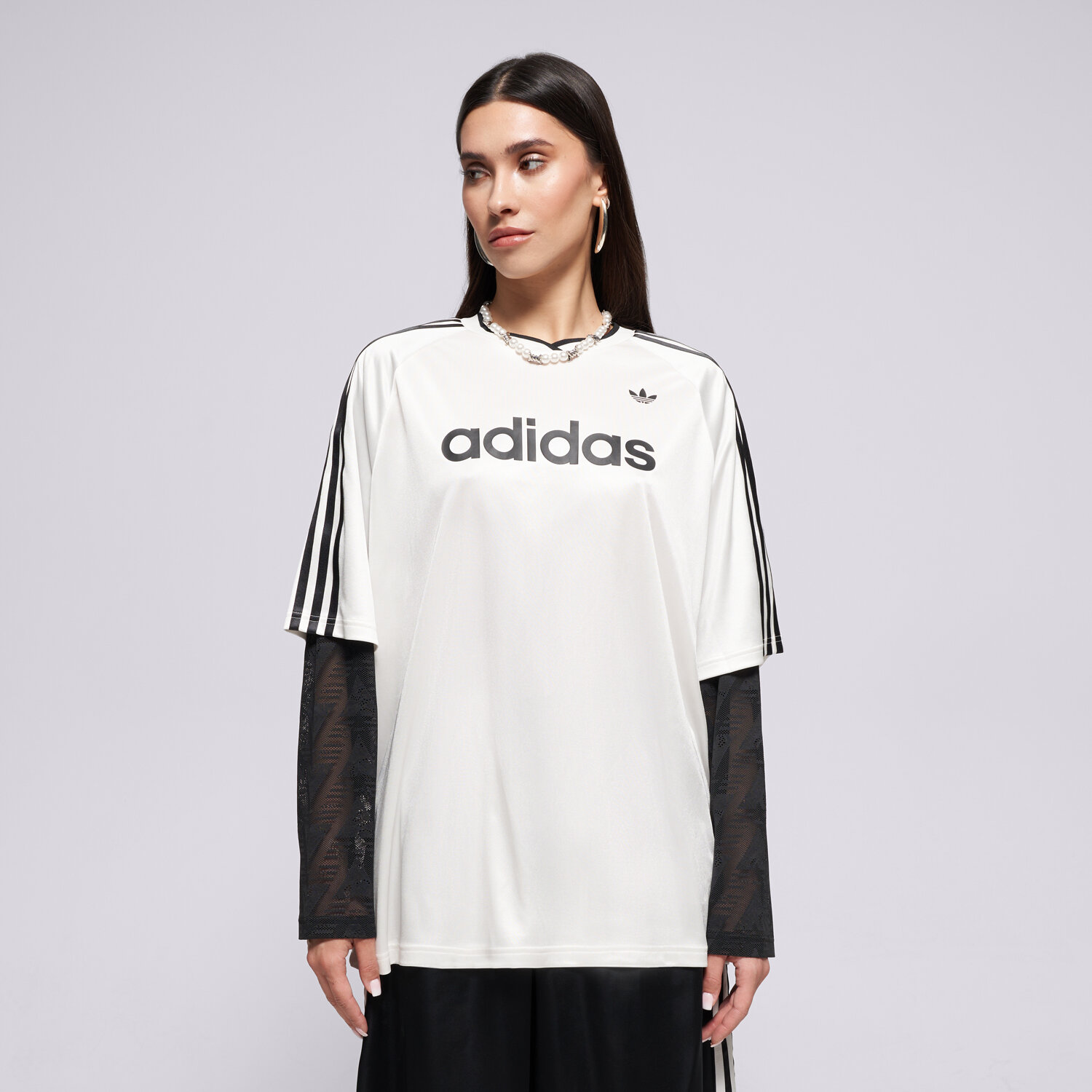 Femei tricou ADIDAS TRICOU LACE LS JERSEY KC8140 Alb