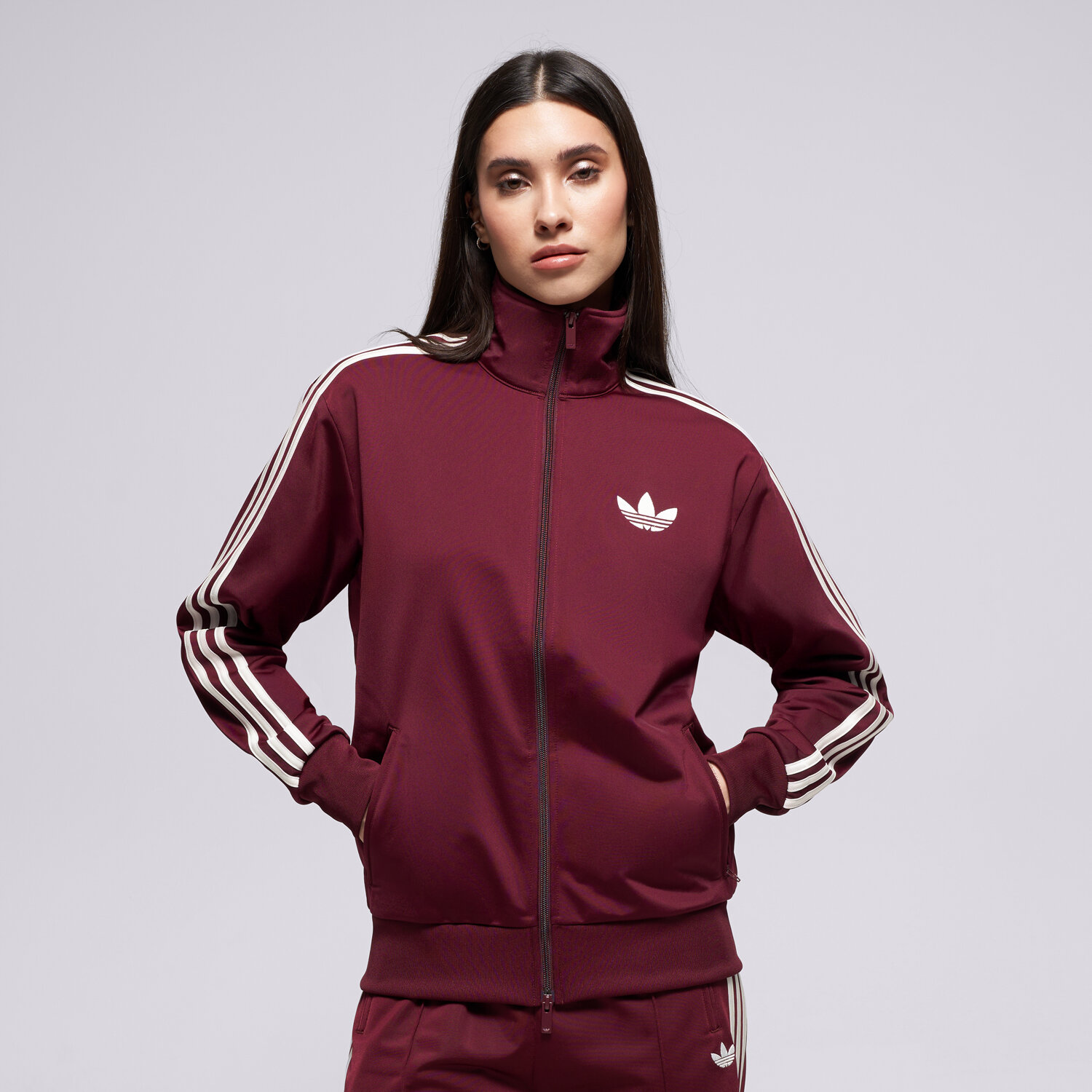 Femei bluză ADIDAS BLUZĂ FB TT LOOSE KD1326 Bordo
