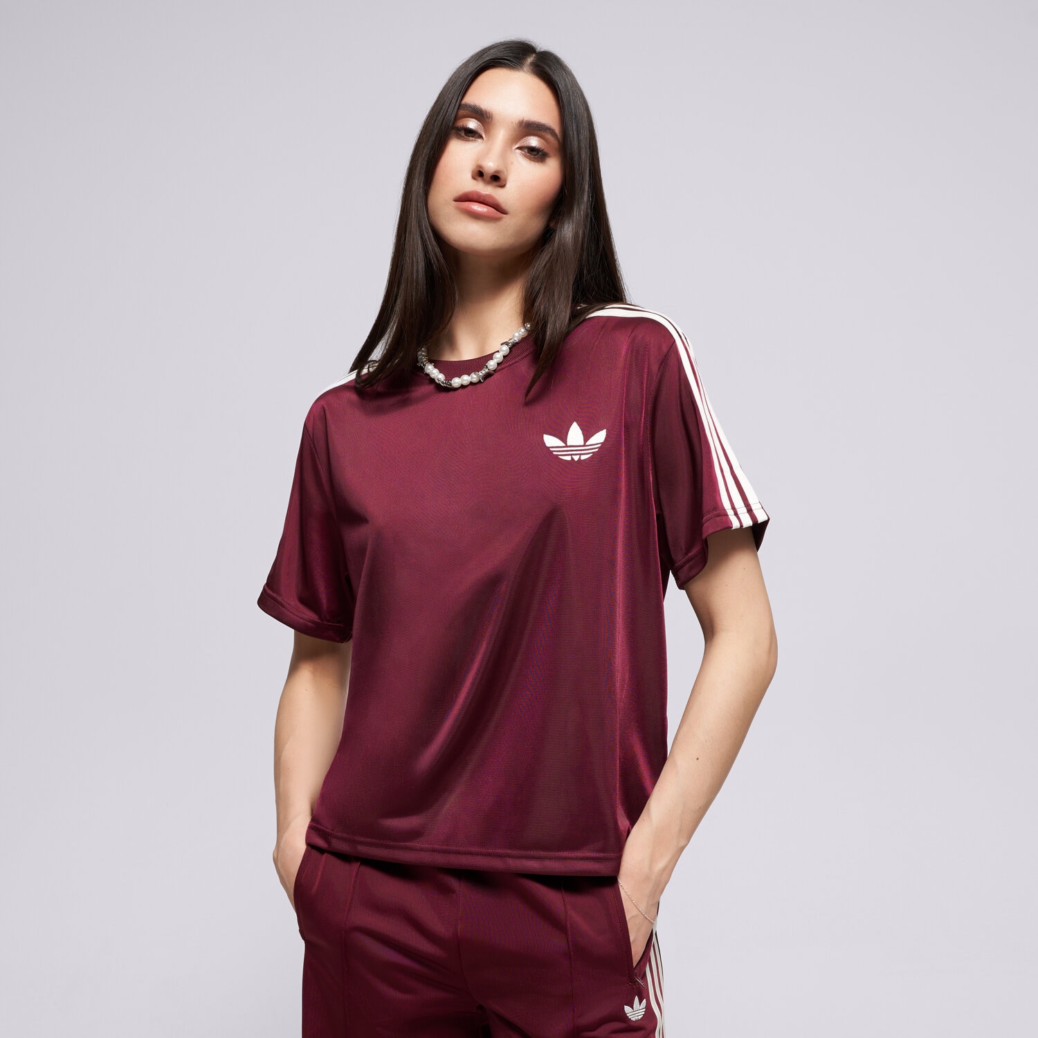 Femei tricou ADIDAS TRICOU FB TEE KD1349 Bordo