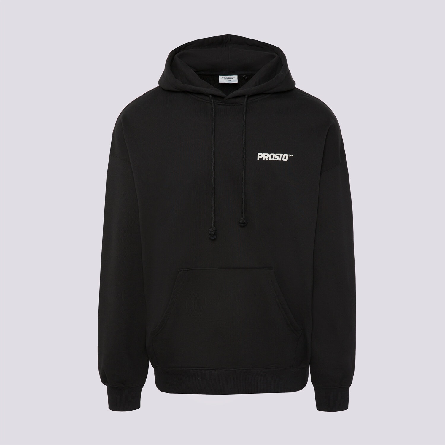 Bărbați bluză PROSTO BLUZĂ CU GLUGĂ HOODIE WEAR THE STREET BLACK KL261MSWE2141 Negru