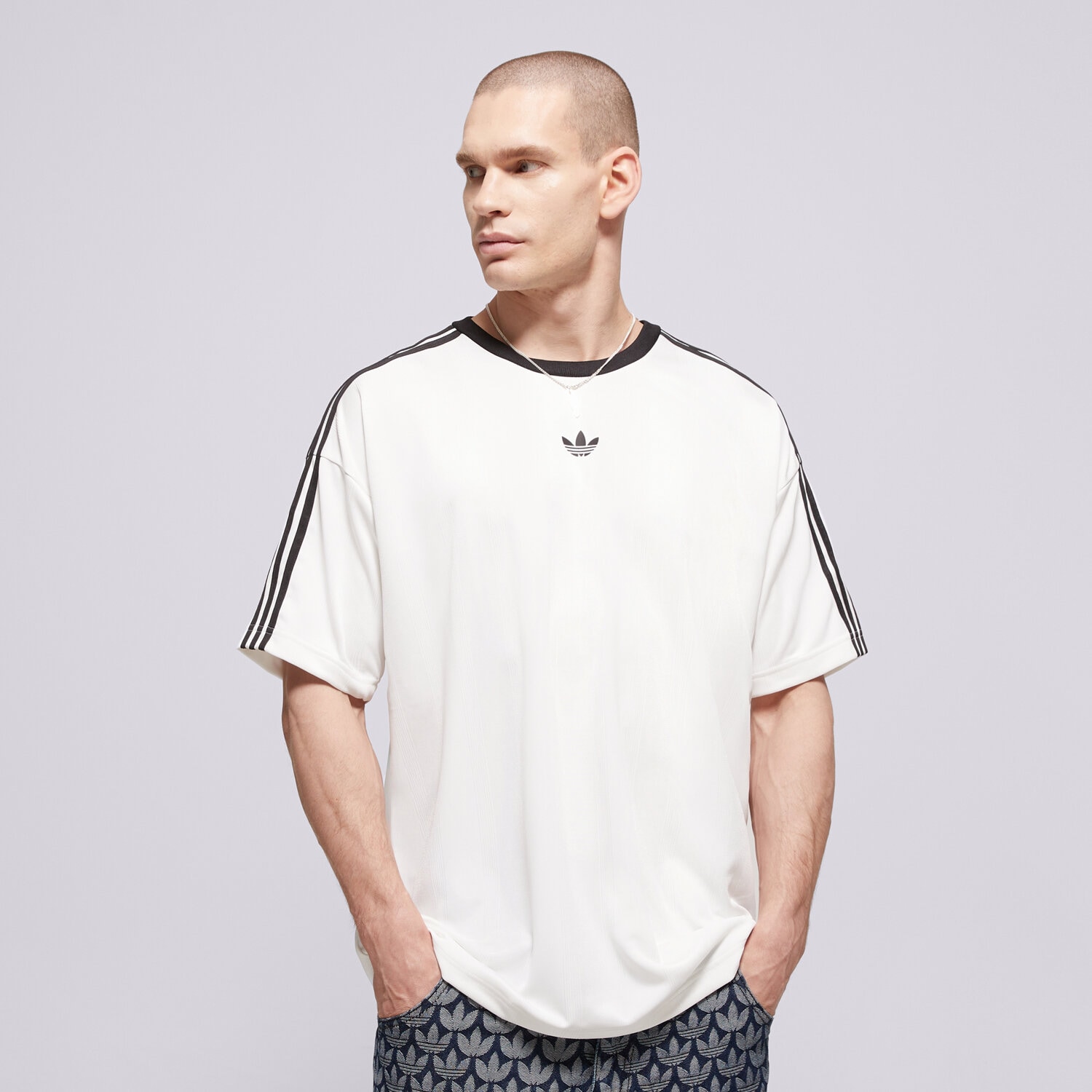Bărbați tricou ADIDAS TRICOU JACQUARD JERSEY KD5829 Alb